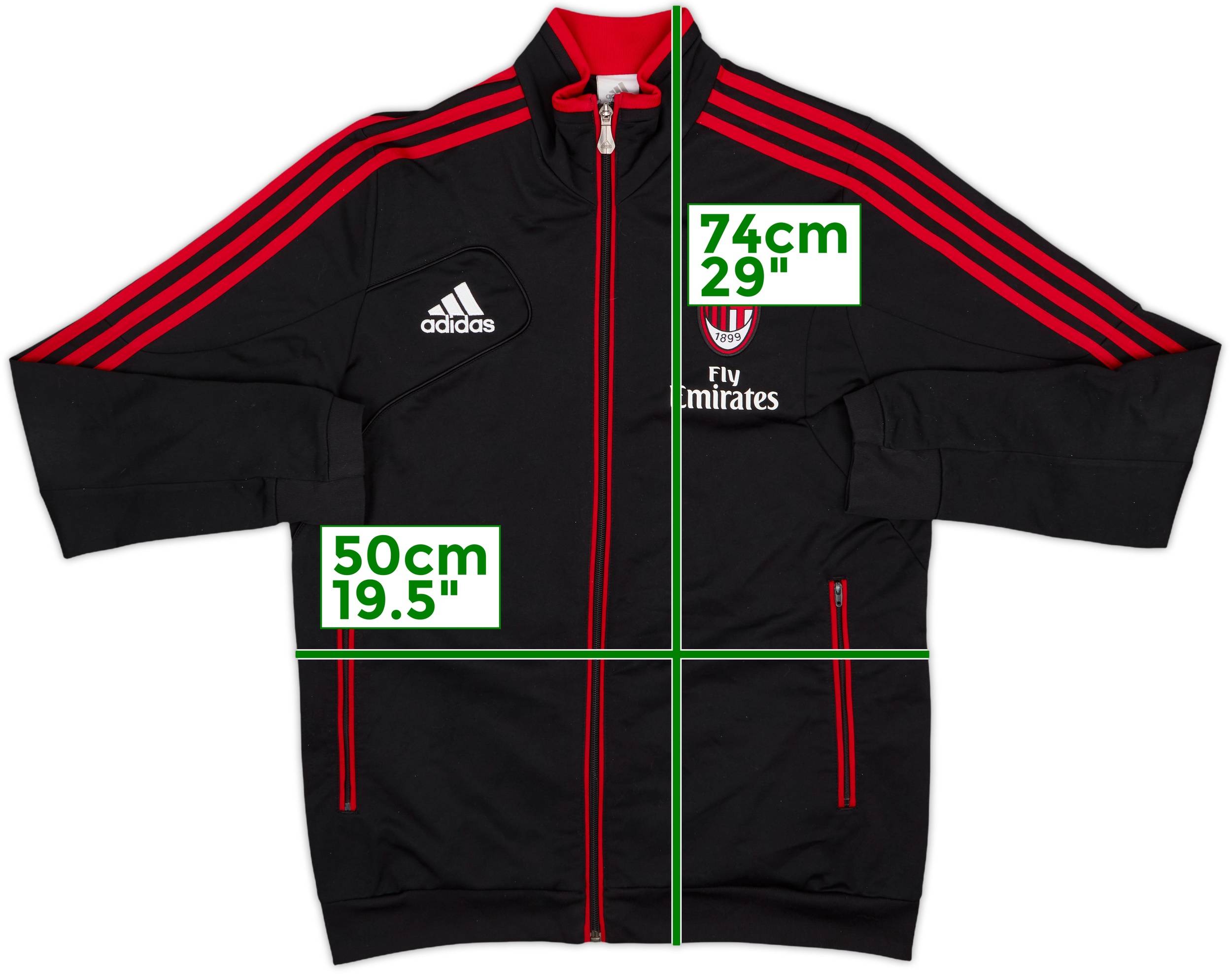 2012-13 AC Milan adidas Track Jacket - 8/10 - (XL.Boys)