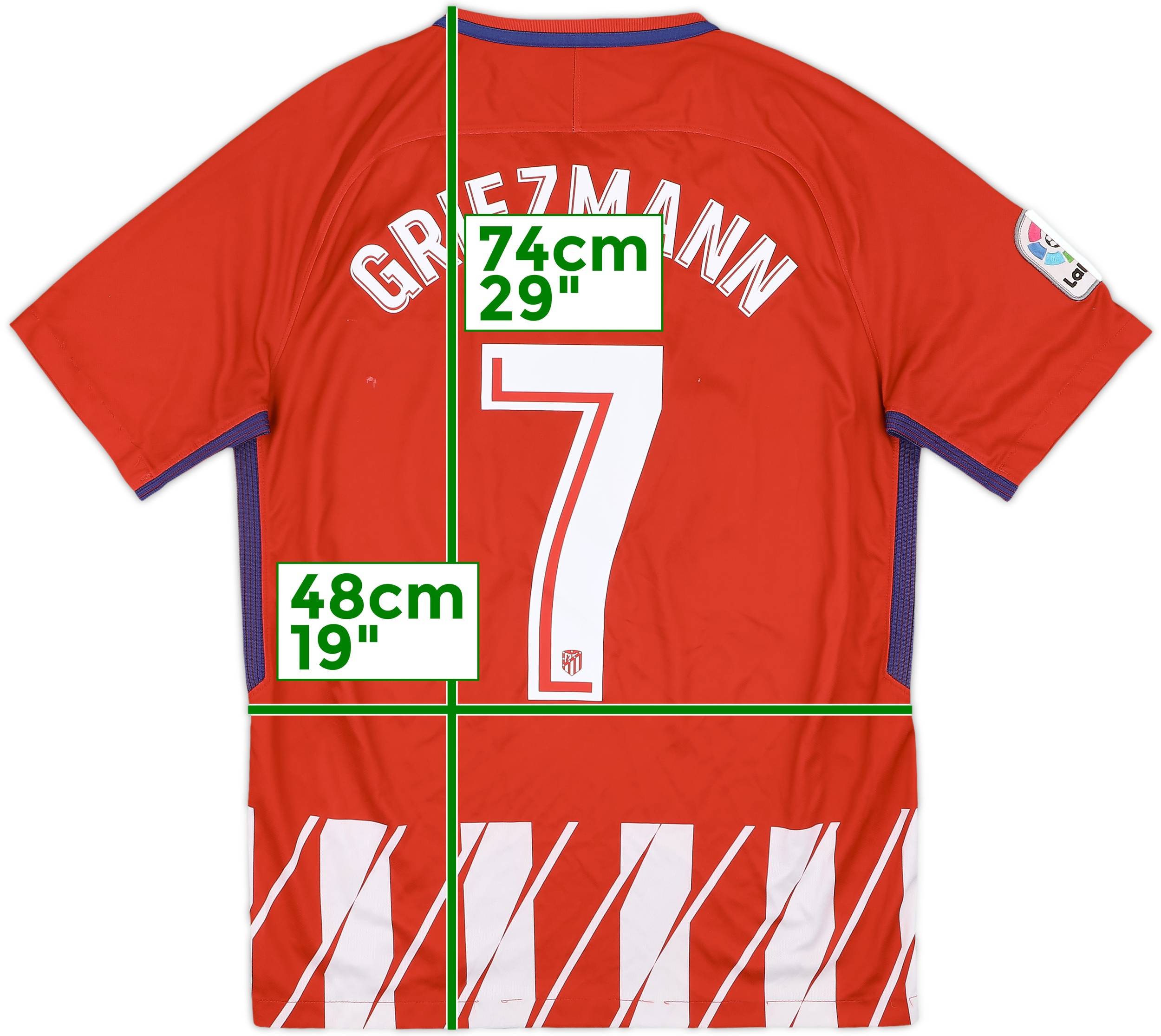 2017-18 Atletico Madrid Home Shirt Griezmann #7 - 5/10 - (M)
