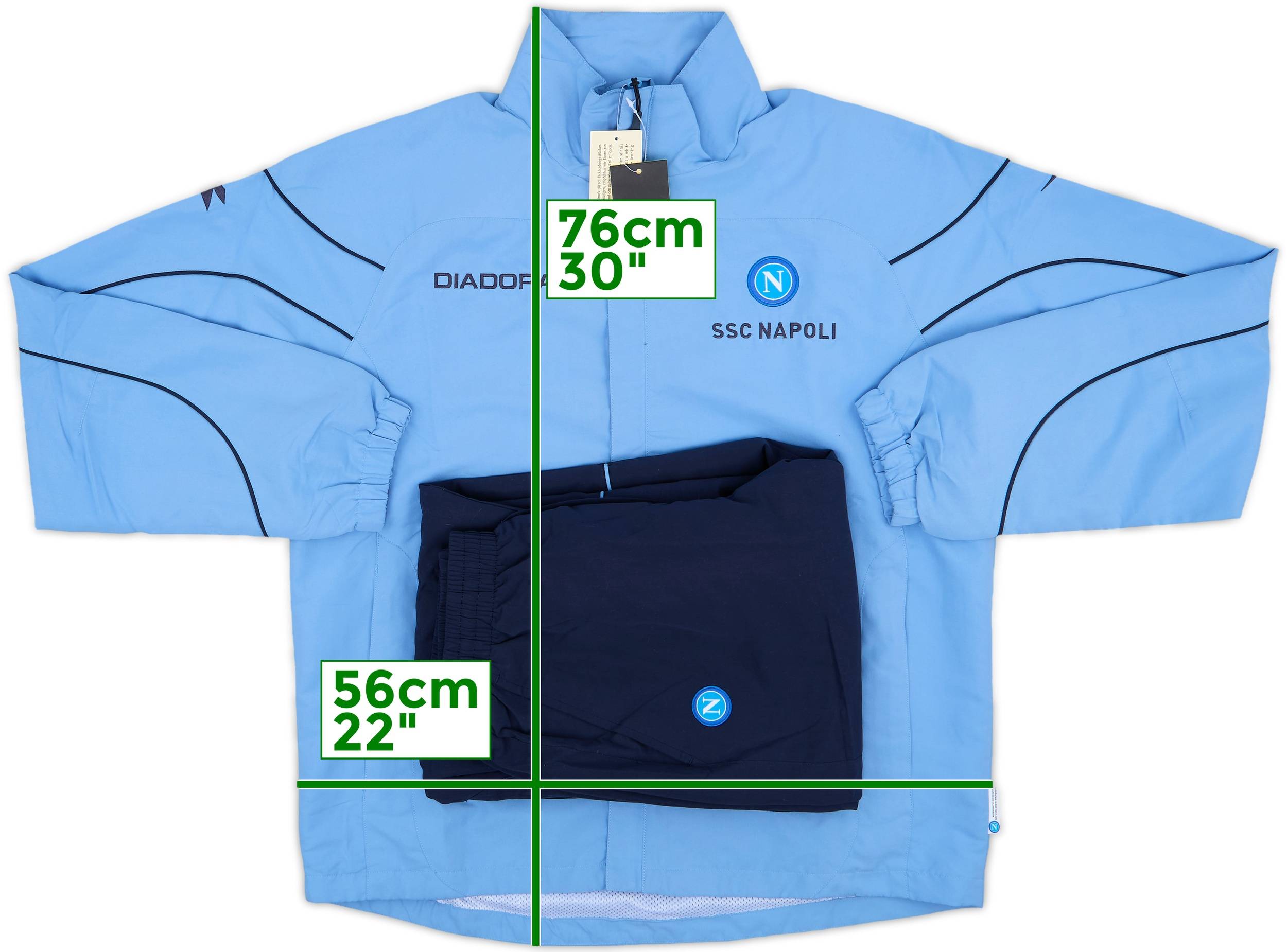 DIADORA SSCナポリ サッカーウェア XXL 2007-08 Napoli Diadora Full Tracksuit (S)