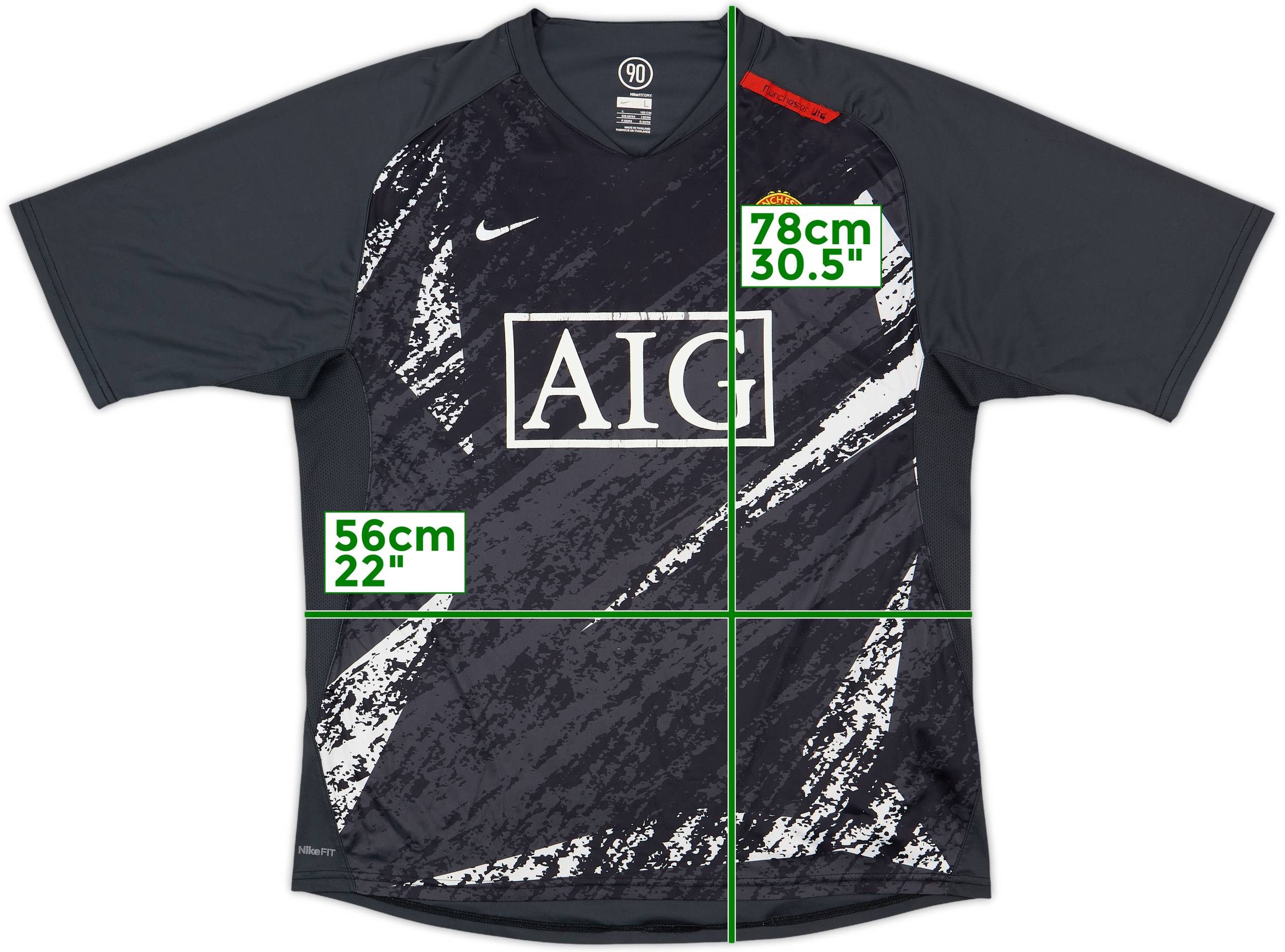 2007-08 Manchester United Nike Cotton Tee - 8/10 - (XL.Boys)