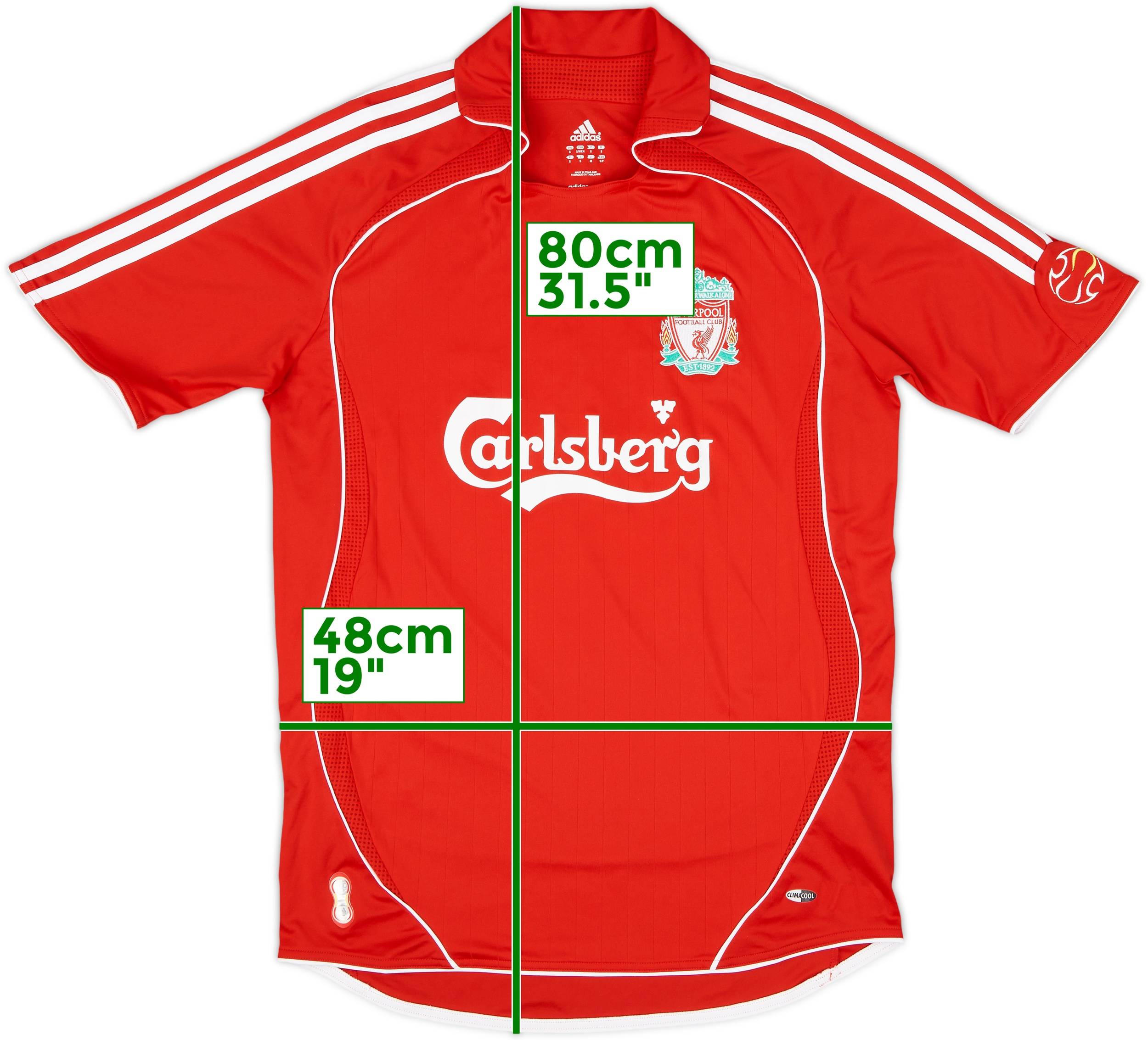 【売れ筋】 Shirt Home Liverpool 2006-08 Alonso (S) - 9/10 - #14 ウェア