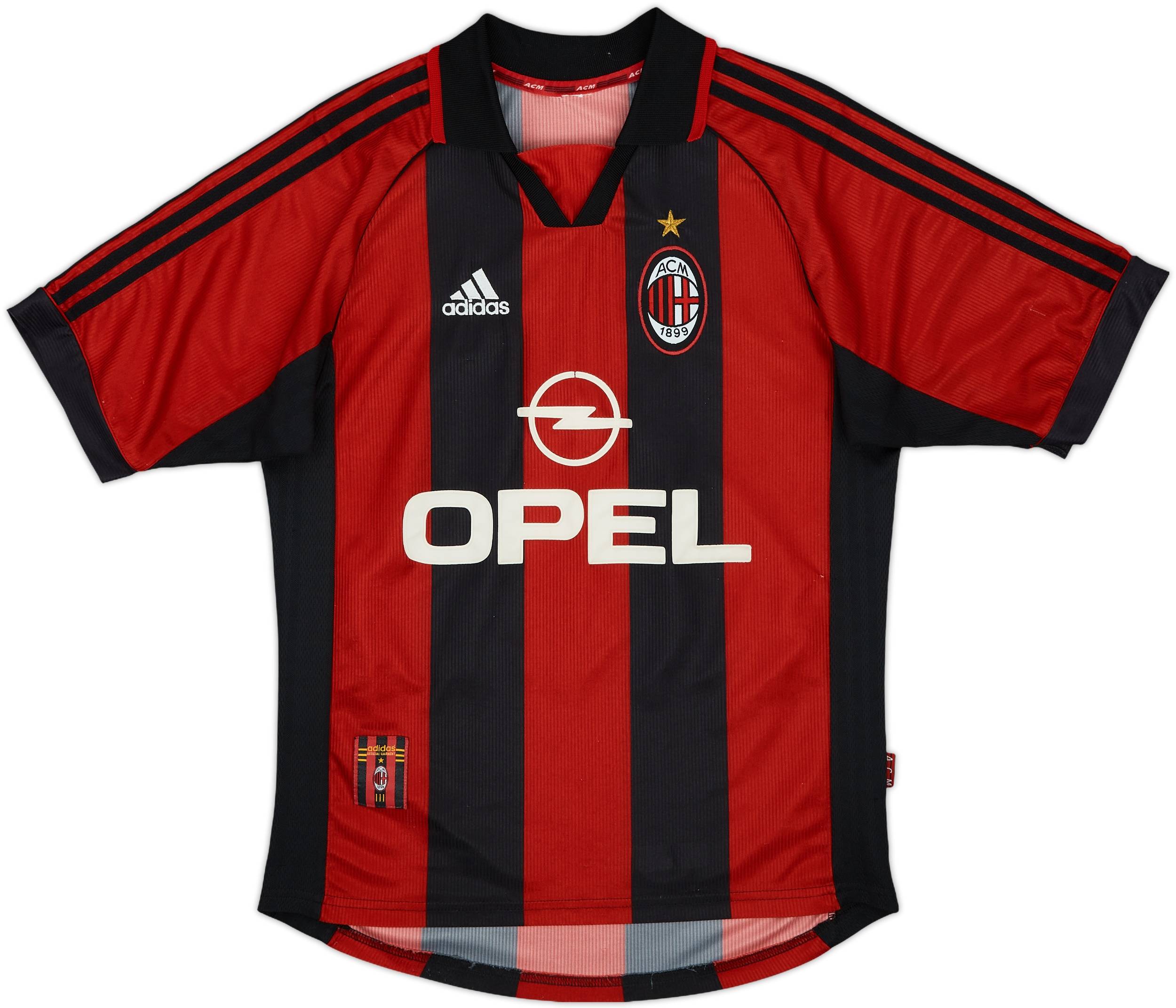 1998-00 AC Milan Home Shirt Maldini #3 - 7/10 - (M)
