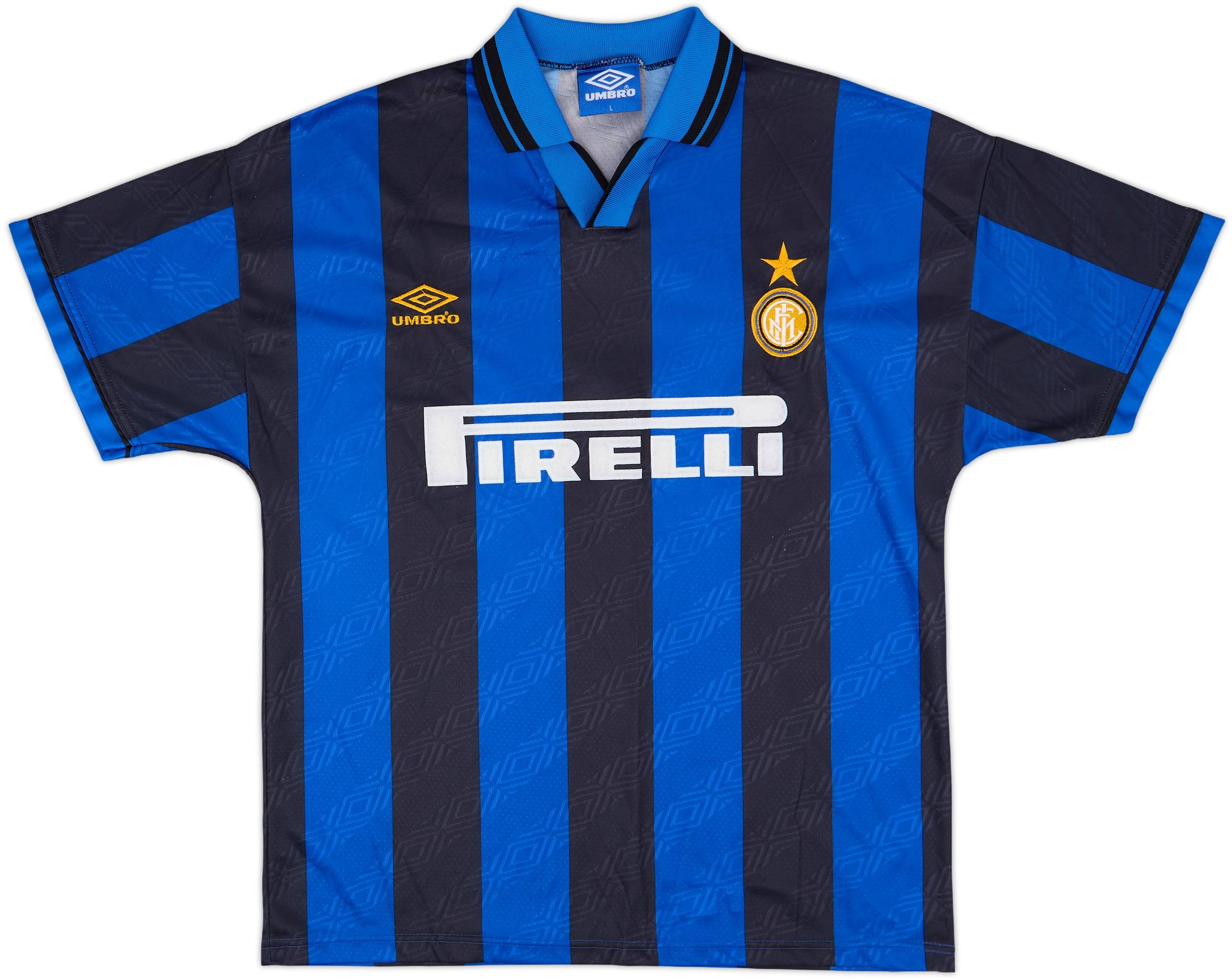 格安販売中 1995-96 Inter (L) - 8/10 - #4 Zanetti Shirt Home Milan トップス