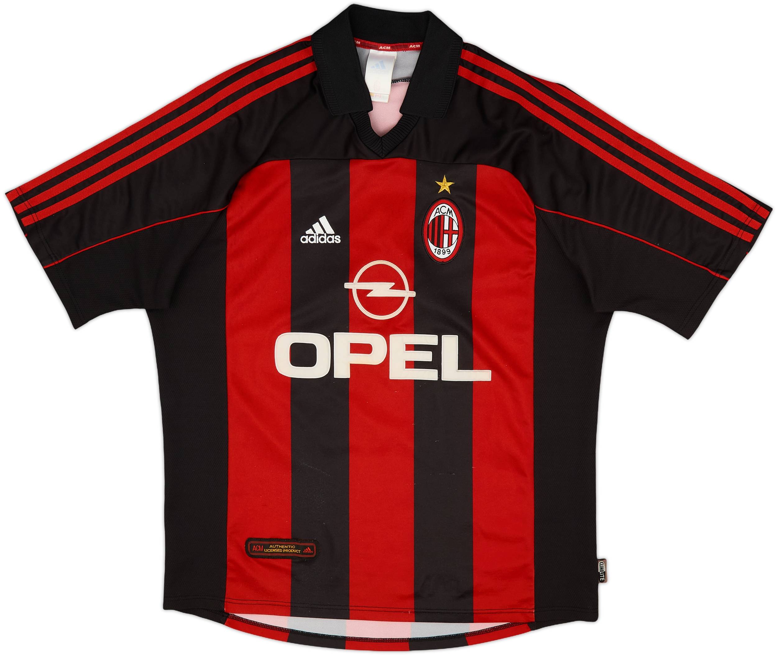 2000-02 AC Milan Home Shirt Maldini #3 - 6/10 - (L)