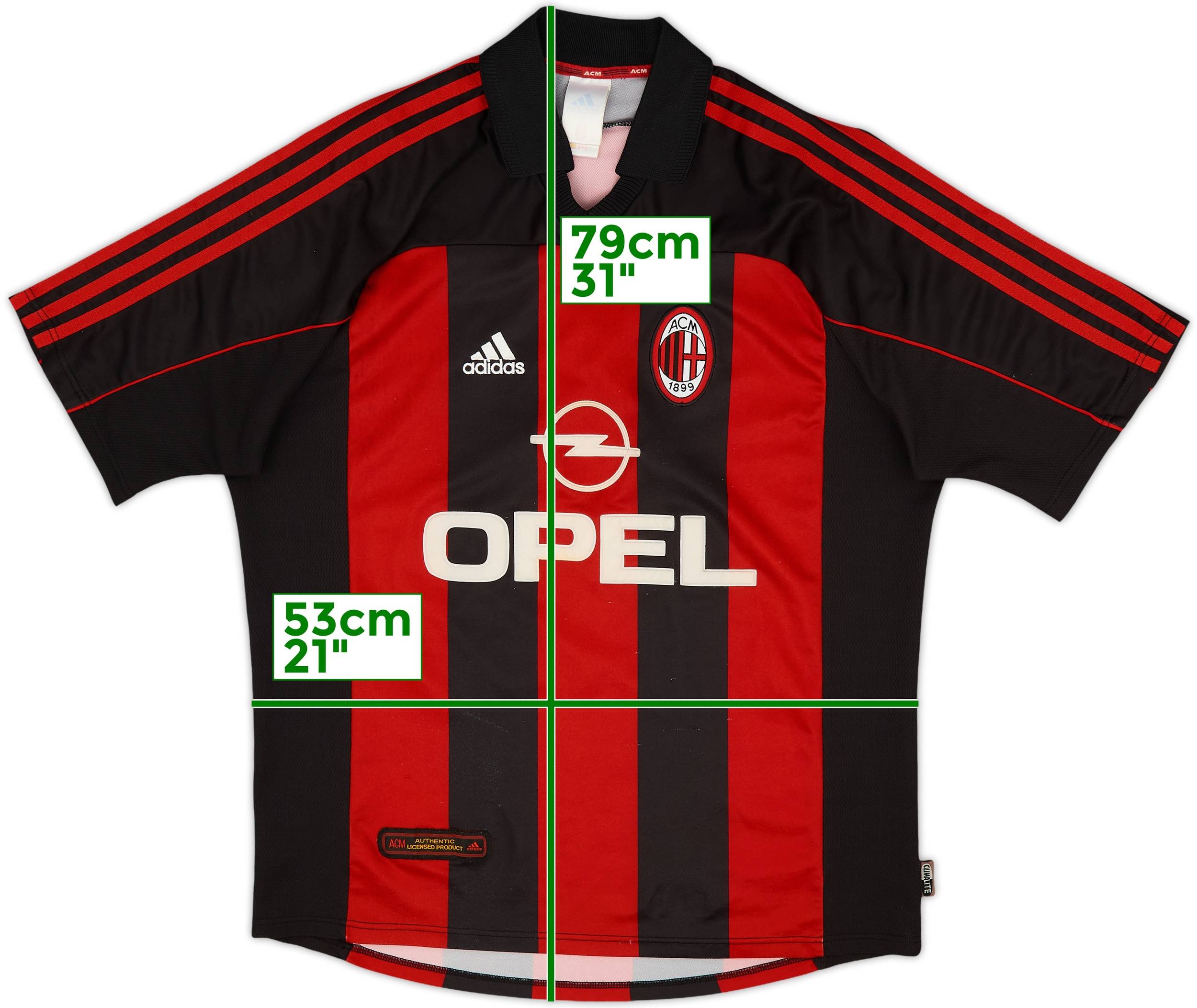 低価格の 2000-02 AC Milan Home Shirt Maldini #3 - 6/10 - (L) 応援グッズ