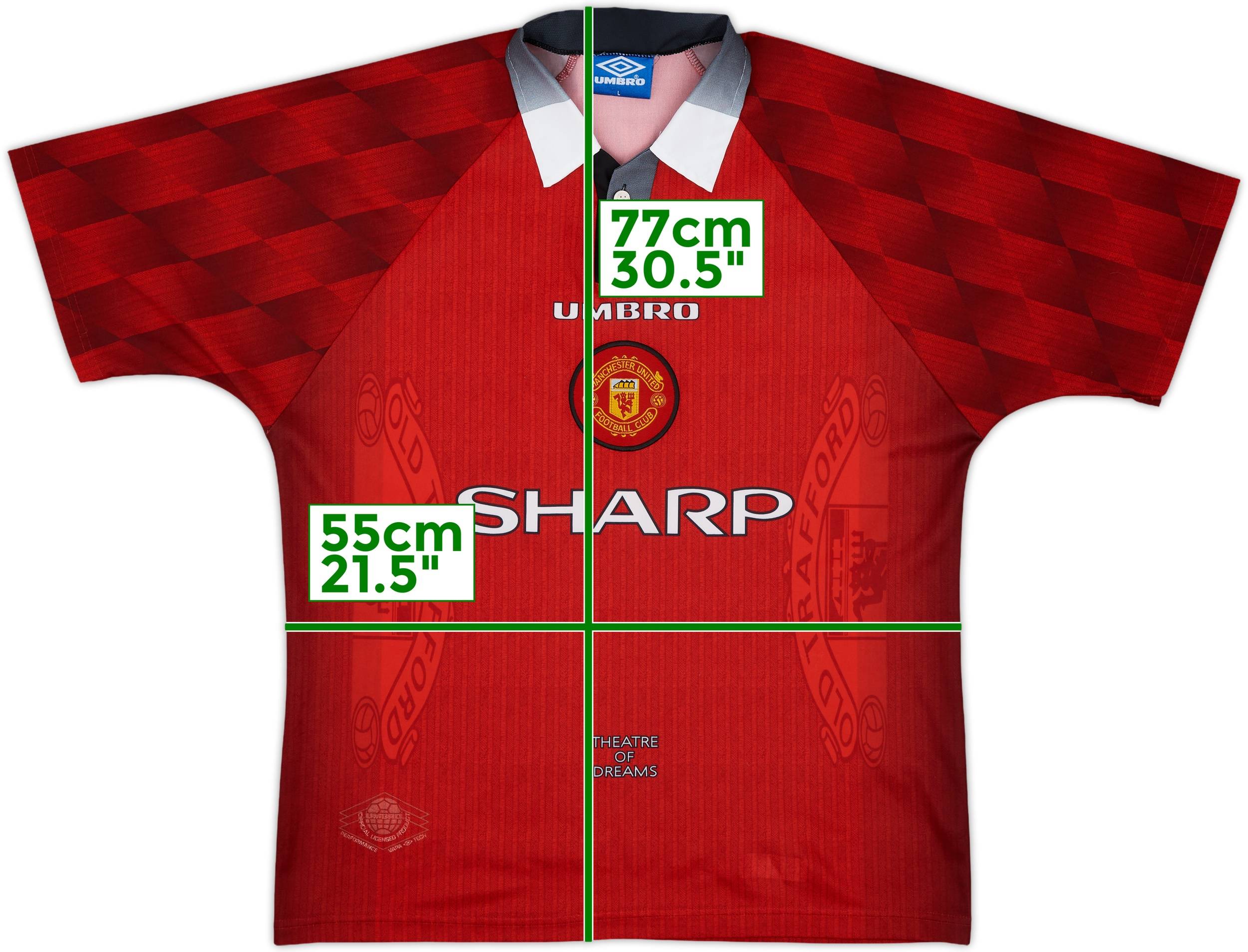 人気が高い  Home United Manchester 1996-98 Shirt (L) - 7/10 - #10 Beckham ウェア