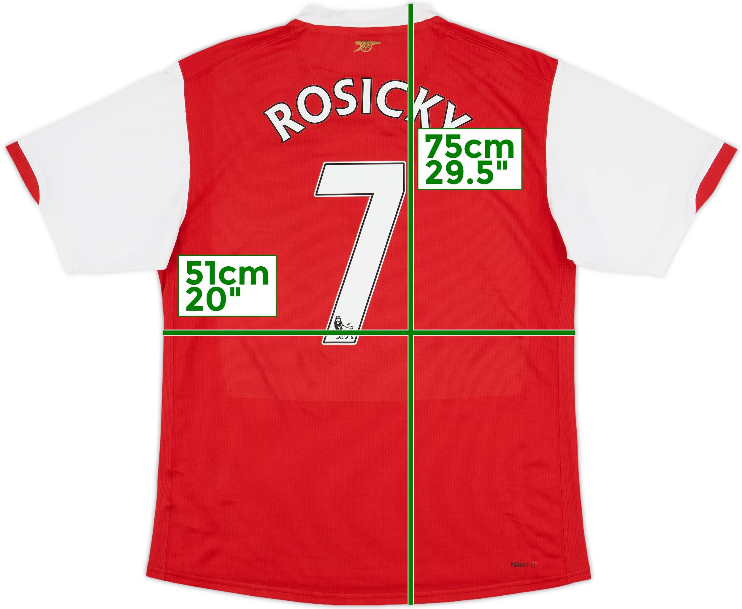 結婚祝い Rosicky Shirt Home Arsenal 2006-08 #7 (M) - 7/10 - ウェア