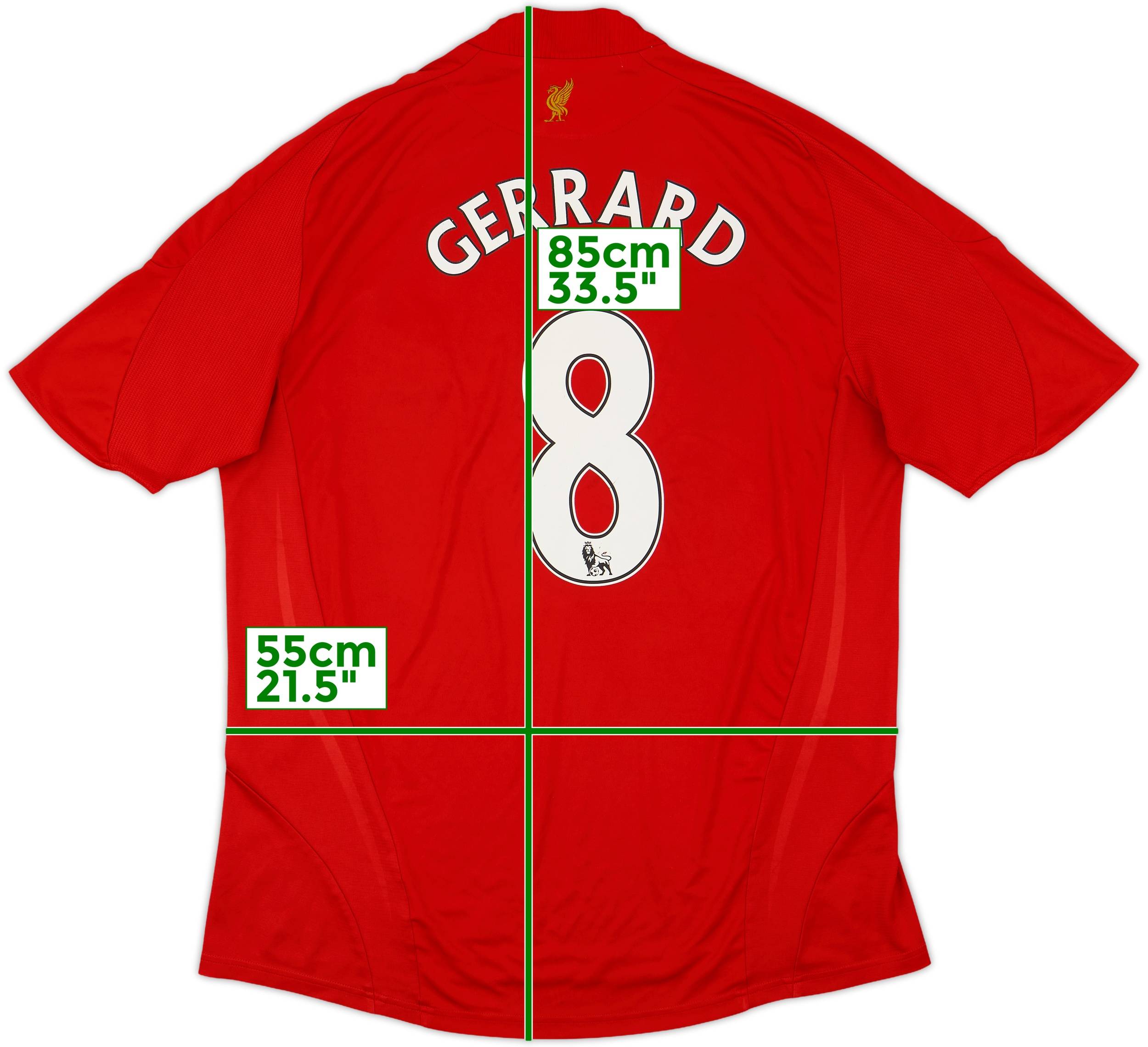2008-10 Liverpool Home Shirt Gerrard #8 - 6/10 - (L)