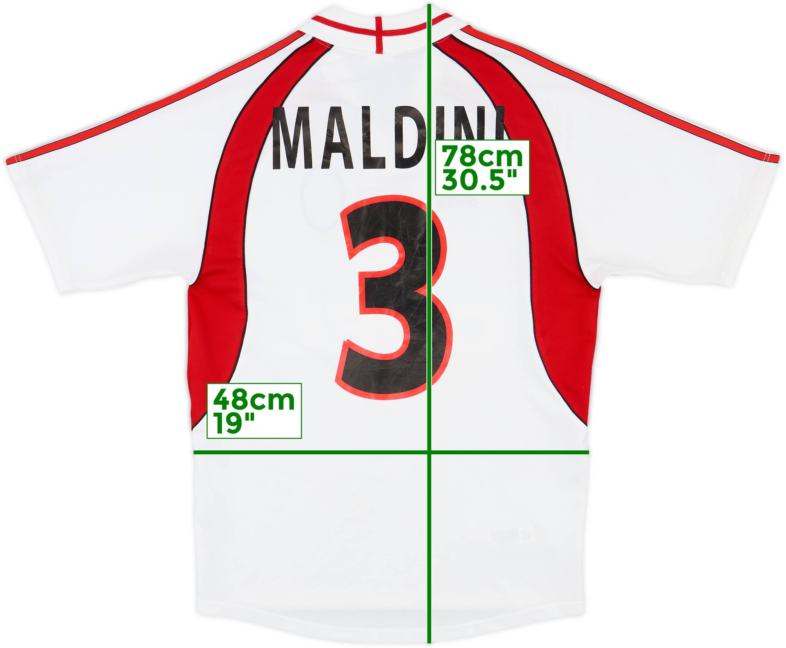 2000-02 AC Milan Away Shirt Maldini #3 - 5/10 - (S)