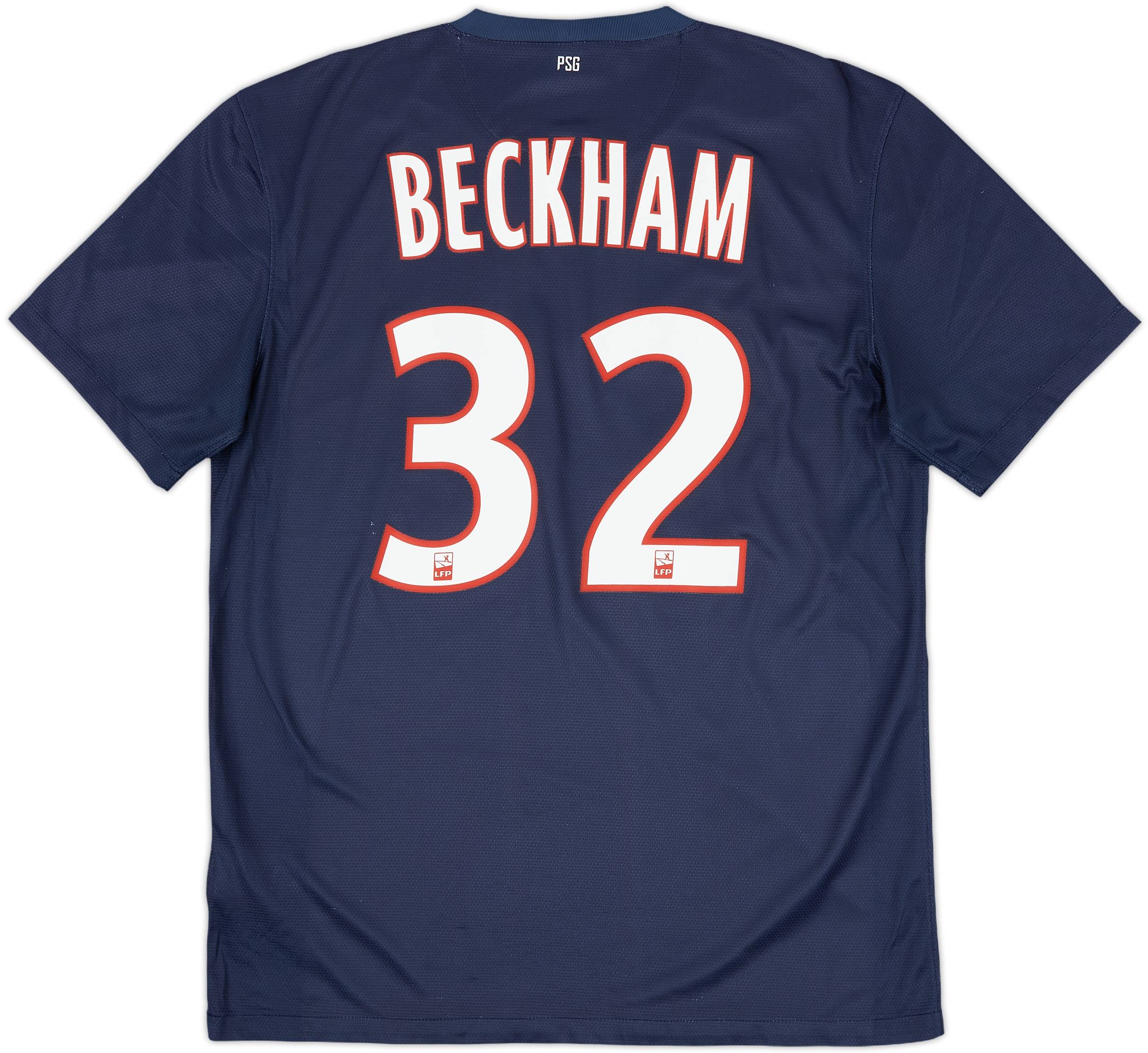 2012-13 Paris Saint-Germain Home Shirt Beckham #32 - 8/10 - (M)