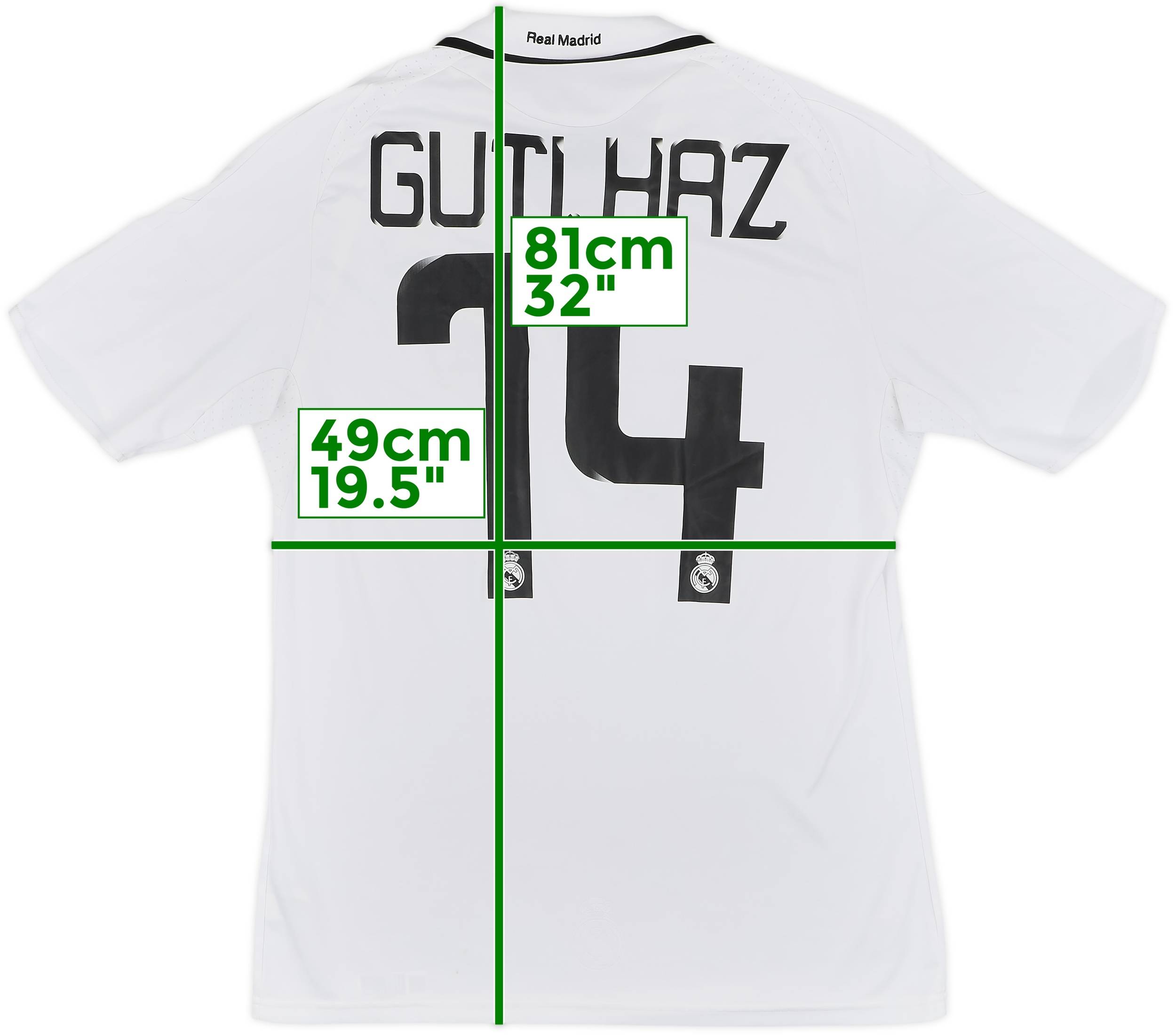 2008-09 Real Madrid Home Shirt Guti.Haz #14 - 7/10 - (M)