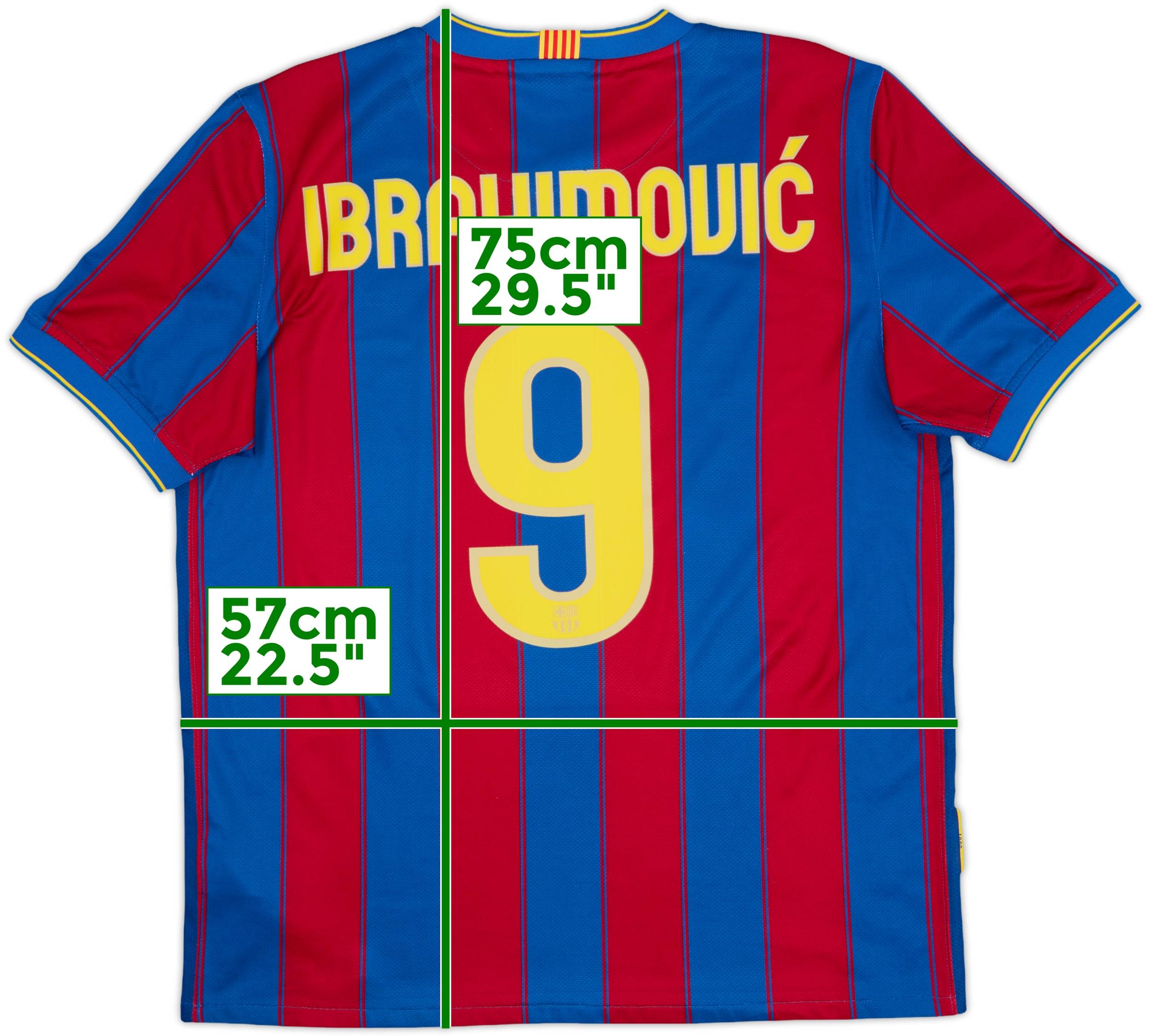 2009-10 Barcelona Home Shirt Ibrahimovic #9 - 8/10 - (L)