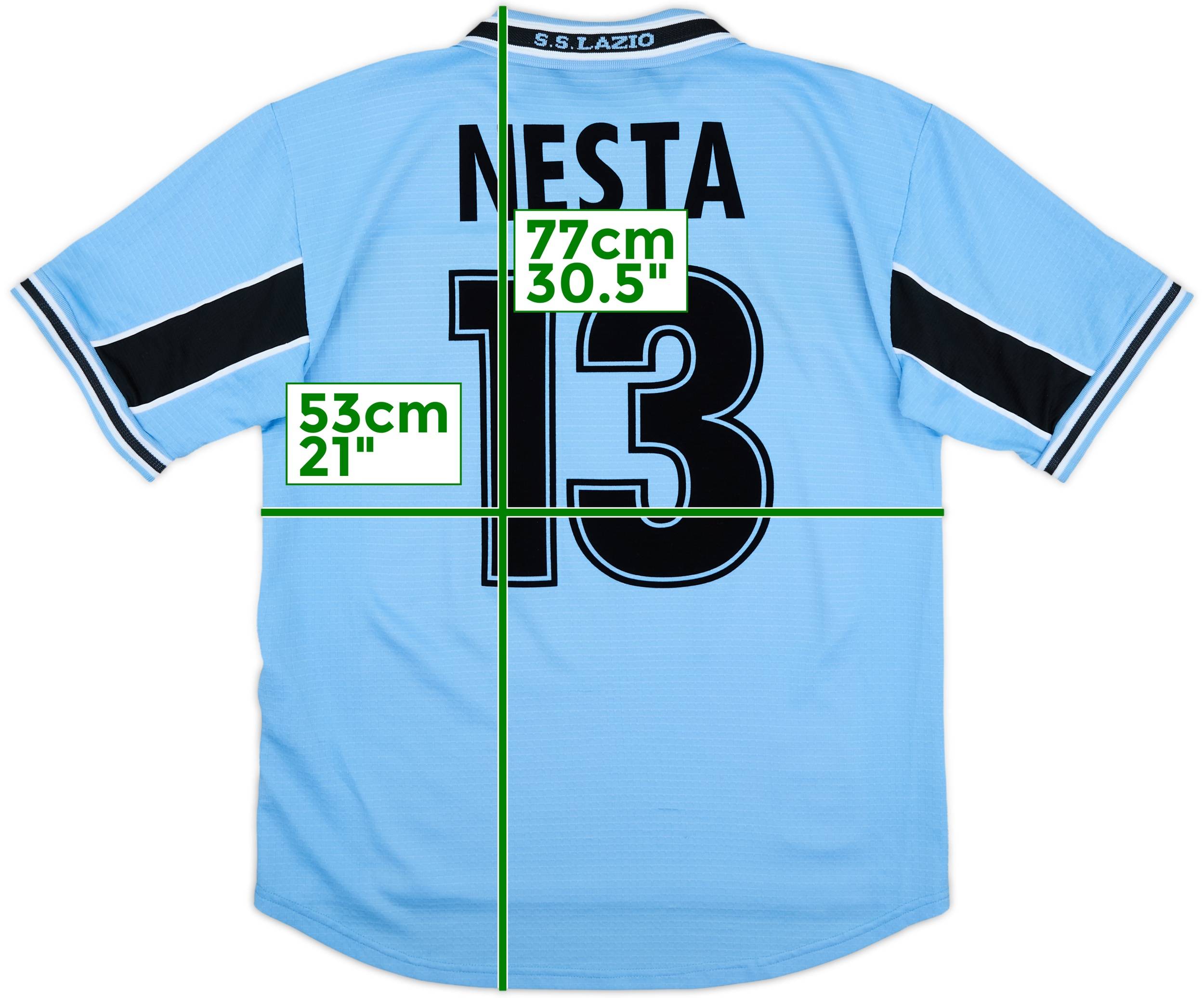 1999-00 SS LAZIO Home S/S No.13 NESTA Cenetary 99-00 Serie A
