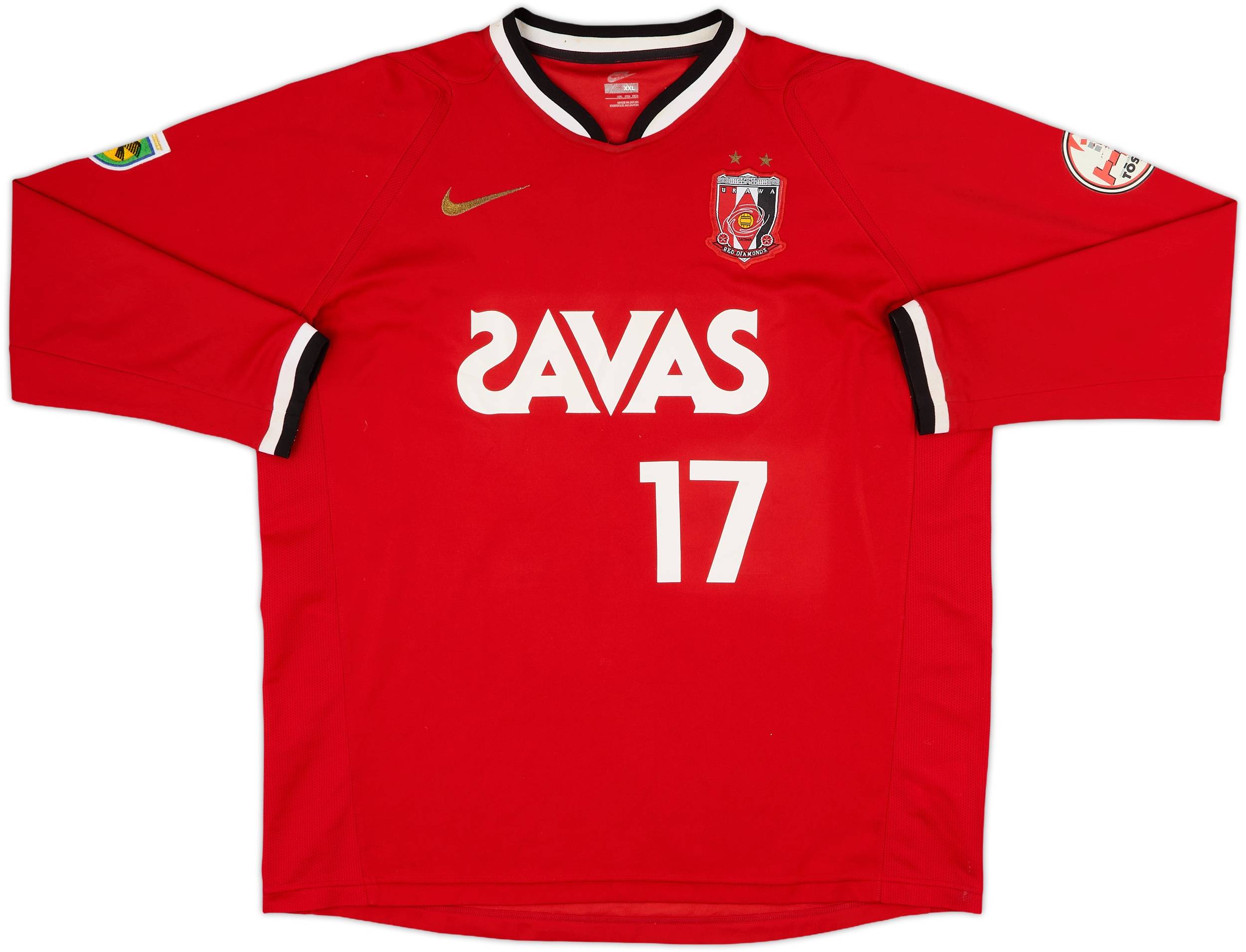 2007 Urawa Red Diamonds Home L/S Shirt Hasebe #17 - 8/10 - (XXL)