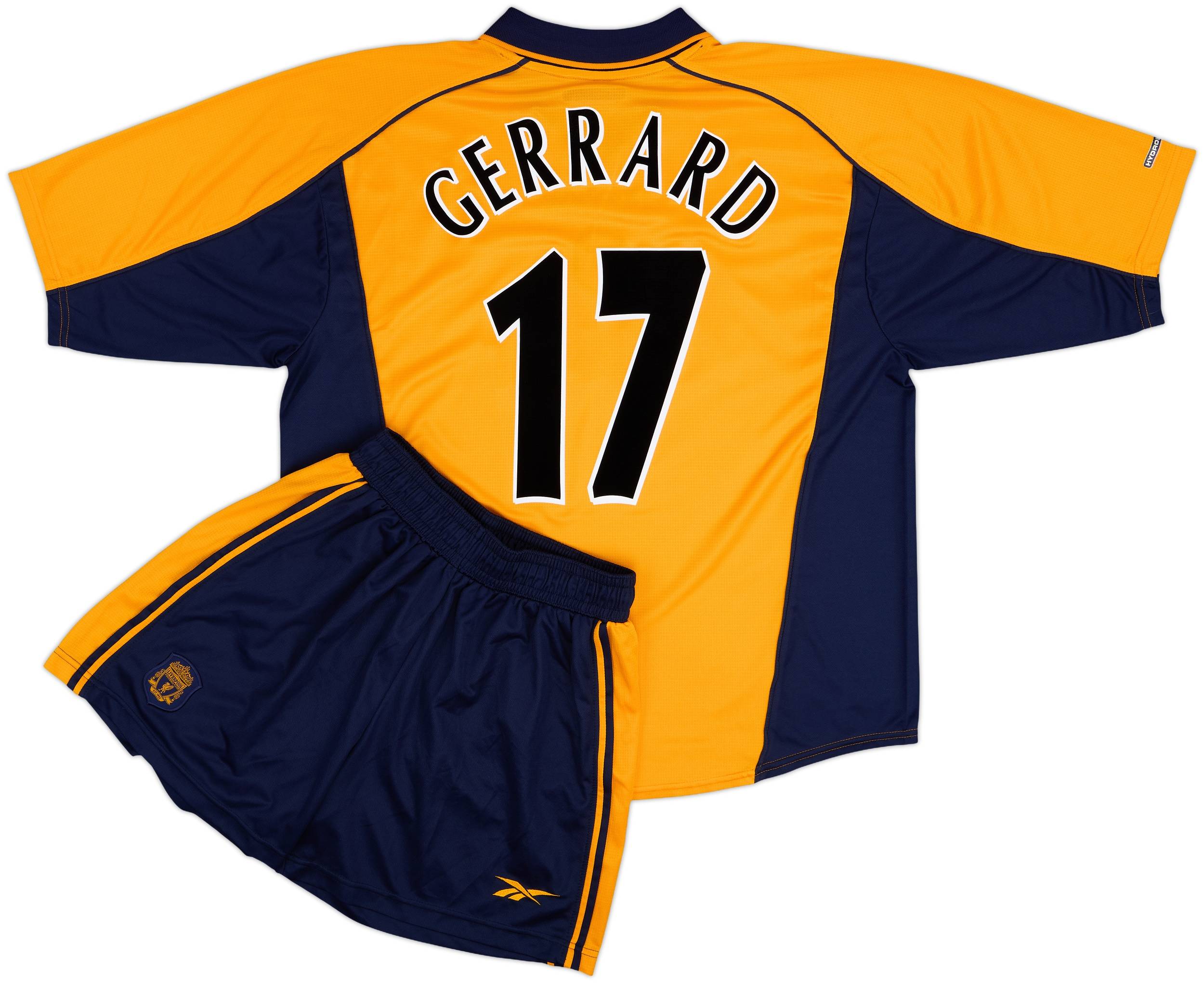 2000-02 Liverpool Away Shirt & Shorts Gerrard #17 - 9/10 - (XL)