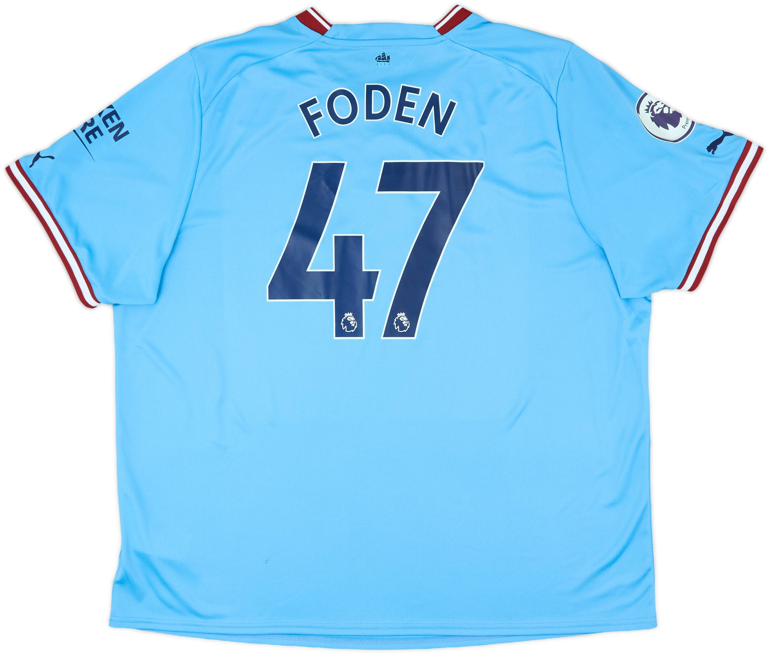 公式 2022-23 Manchester City Home Shirt Foden #47 (3XL) ウェア