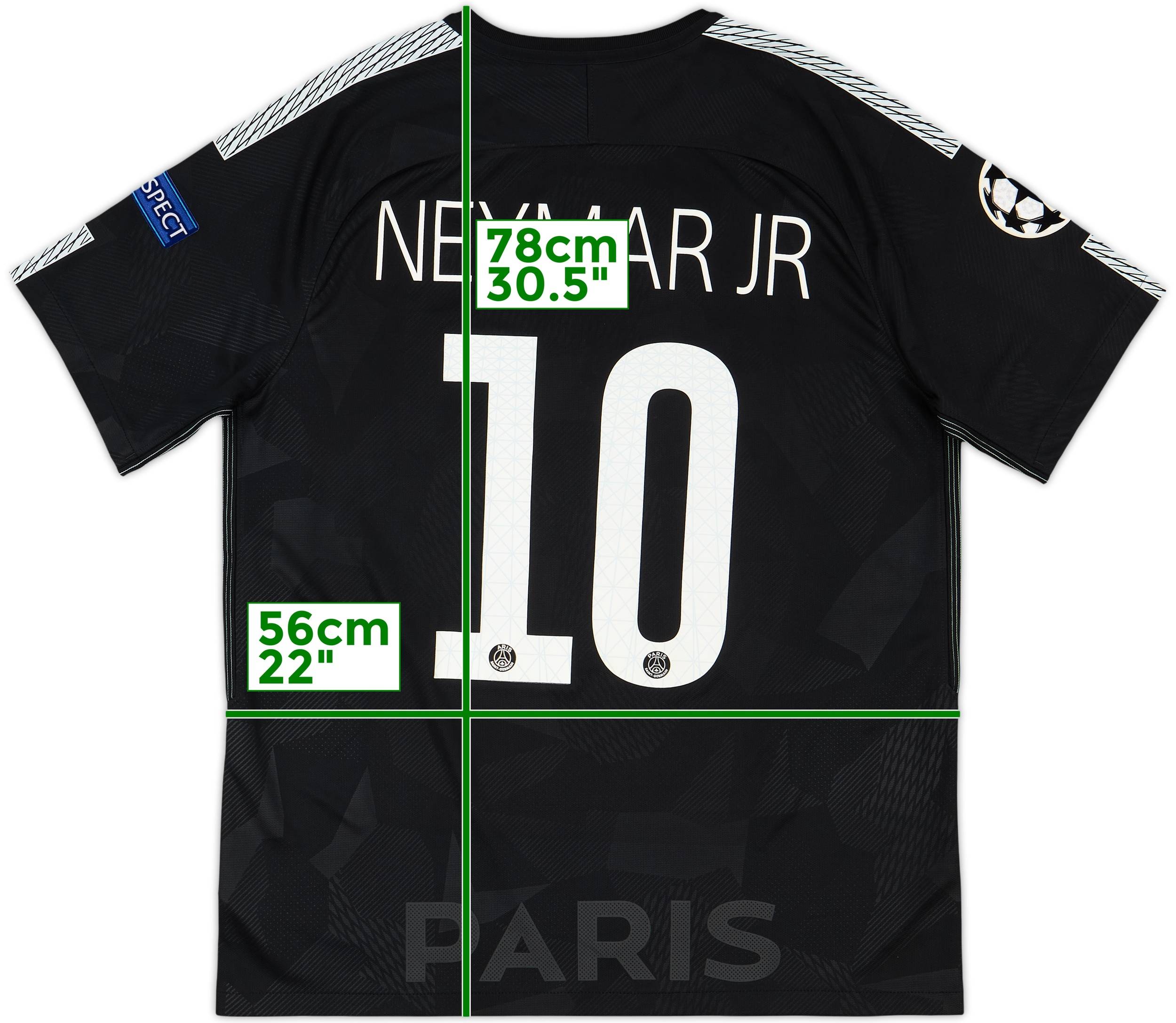 NEYMAR JR ユニフォーム 10番 【Mサイズ】 2017-18 Paris Saint-Germain Home Shirt Neymar Jr #10 - 8/10