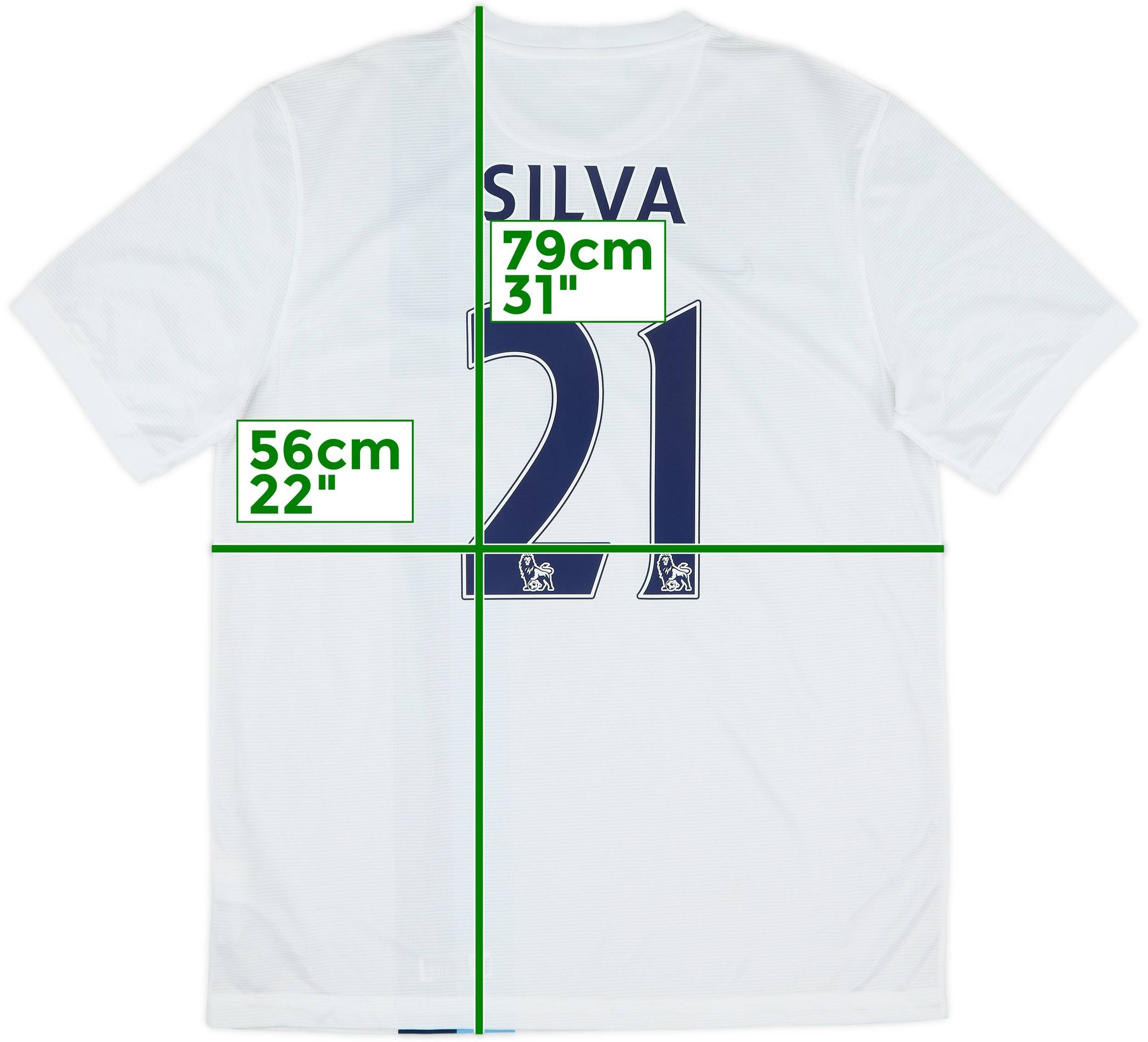 2013-14 Manchester City Third Shirt Silva #21 - 8/10 - (L)