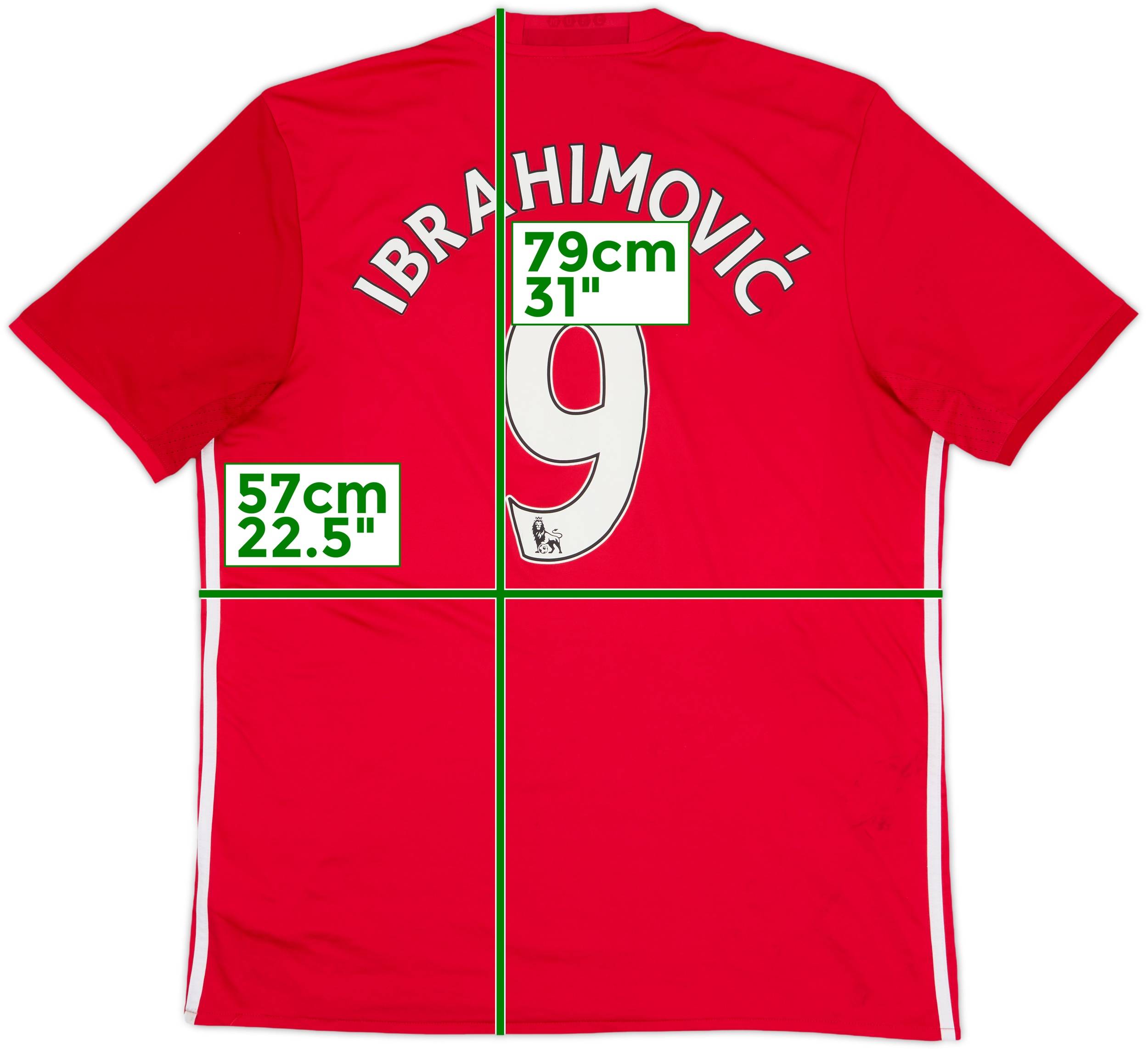 16-17Manchester United IBRAHIMOVIĆ 9番　 M 2016-17 Manchester United Home Shirt Ibrahimovic #9 - 4/10