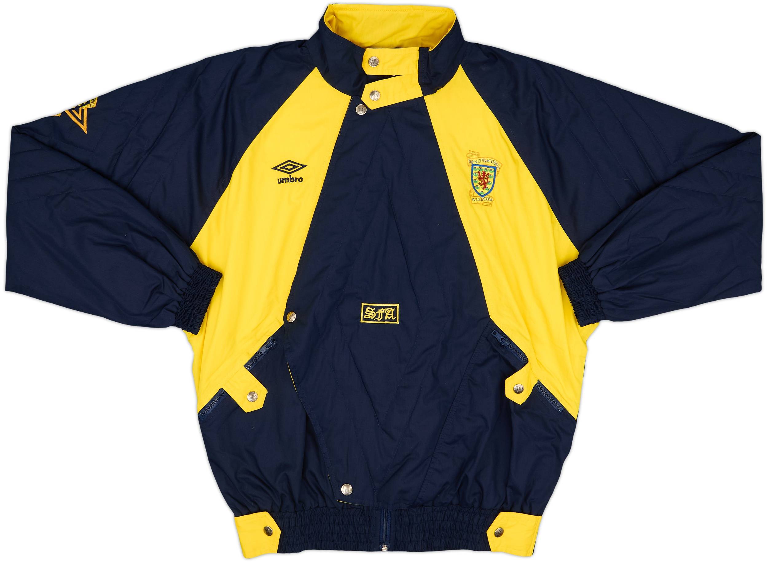 【1990-92 Umbro Scotland tracktop jacket】 1990-92 Scotland Umbro 1/2 Zip Track Jacket - 8/10 - (M)