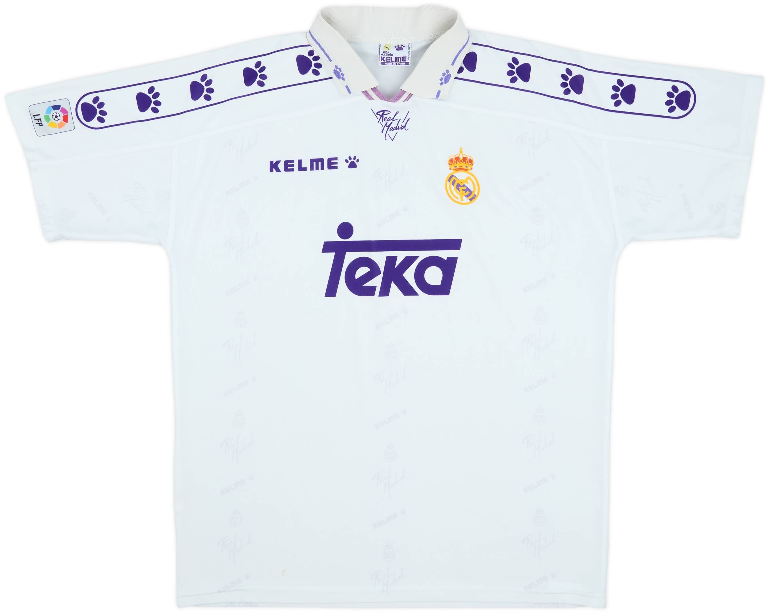 1994-96 Real Madrid Home Shirt - 7/10 - (XL)