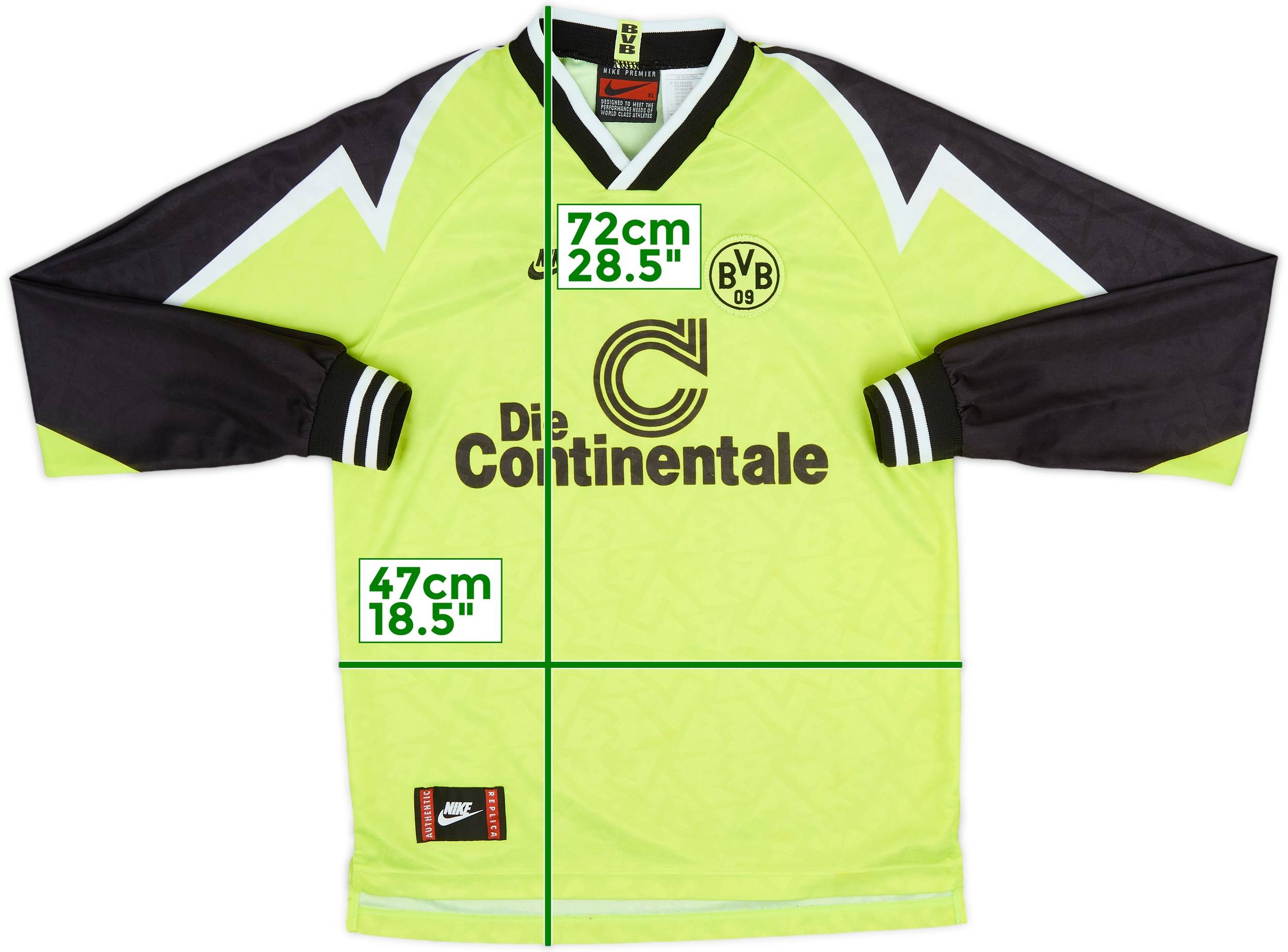 USED】90'S NIKE 95/96 DORTMUND FOOTBALL SHIRT |