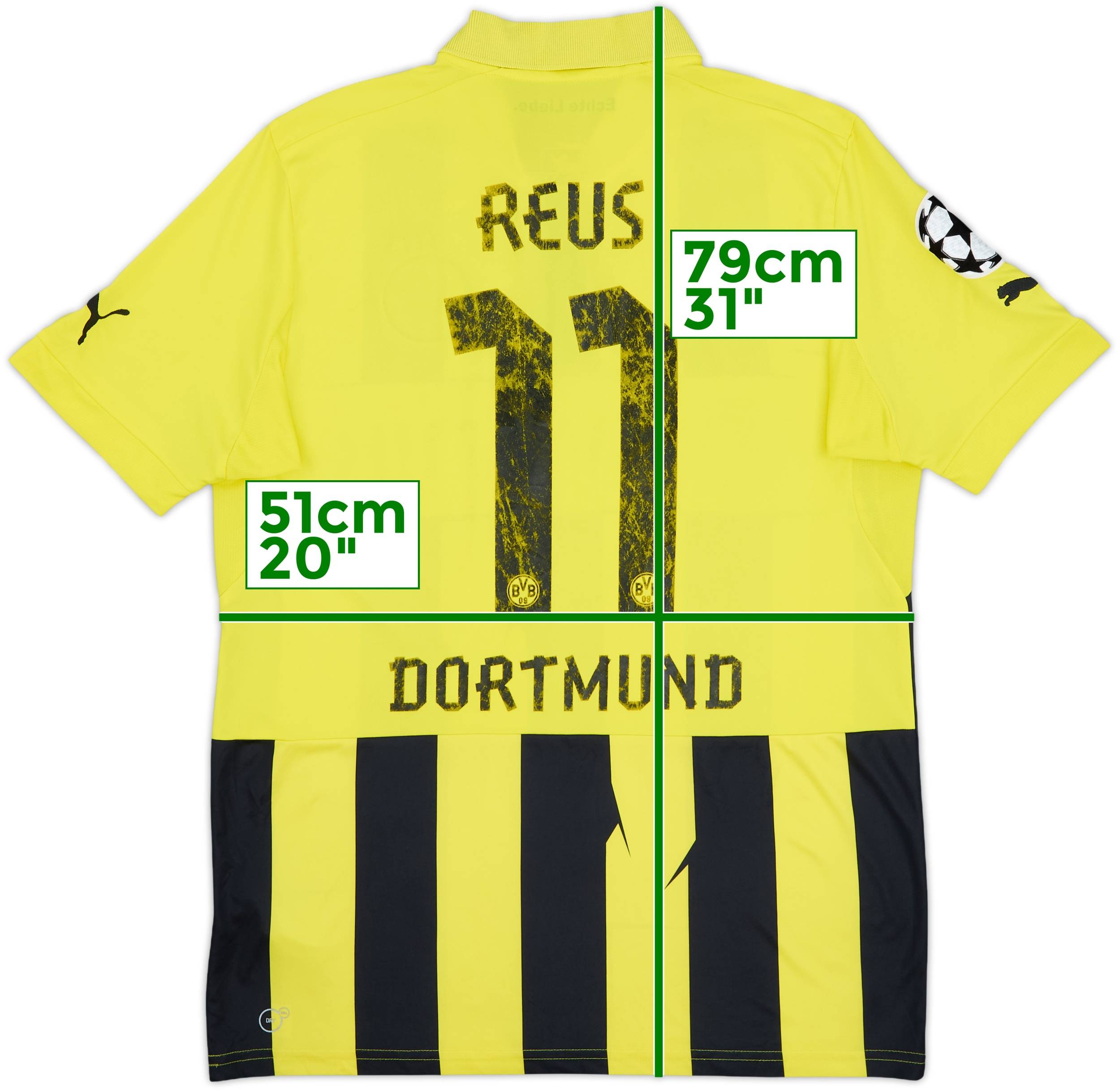 2012-13 Borussia Dortmund European Home Shirt Reus #11 - 4