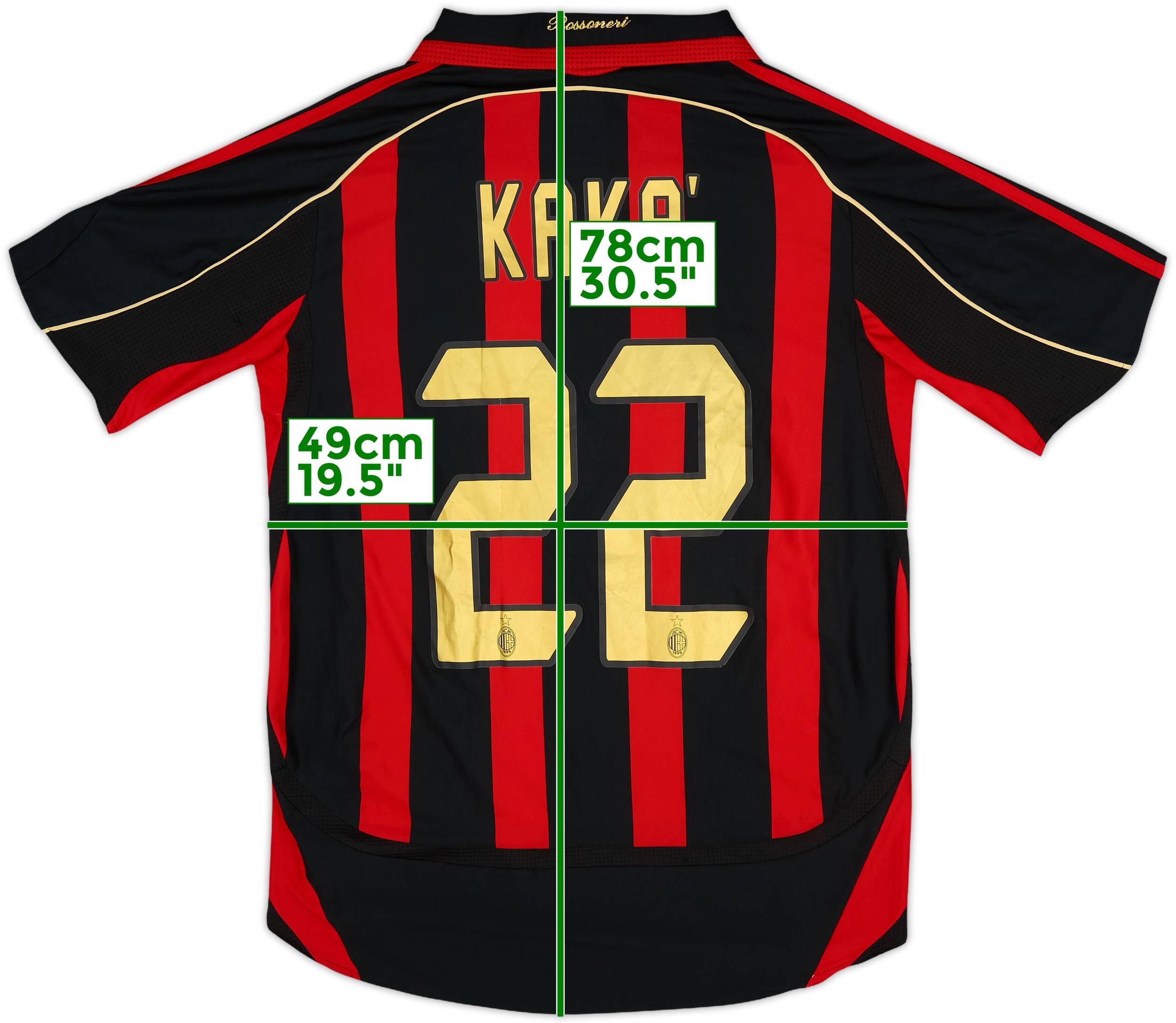 ゼニス新作モデル Milan AC 2006-07 Home (S) - 5/10 - #22 Kaka' Shirt ウェア