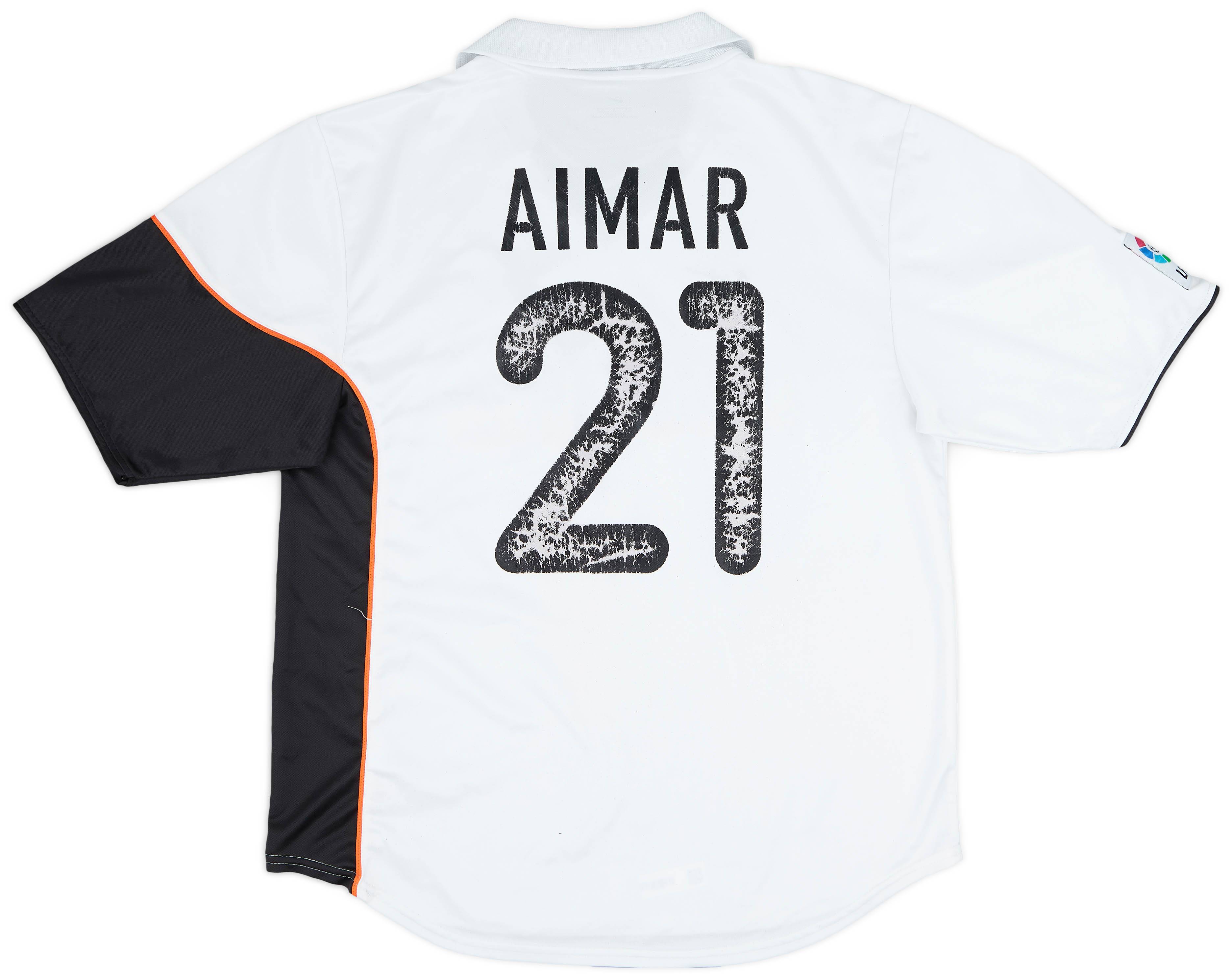 2001/02 AIMAR #21 Valencia Vintage Nike Home Football Shirt