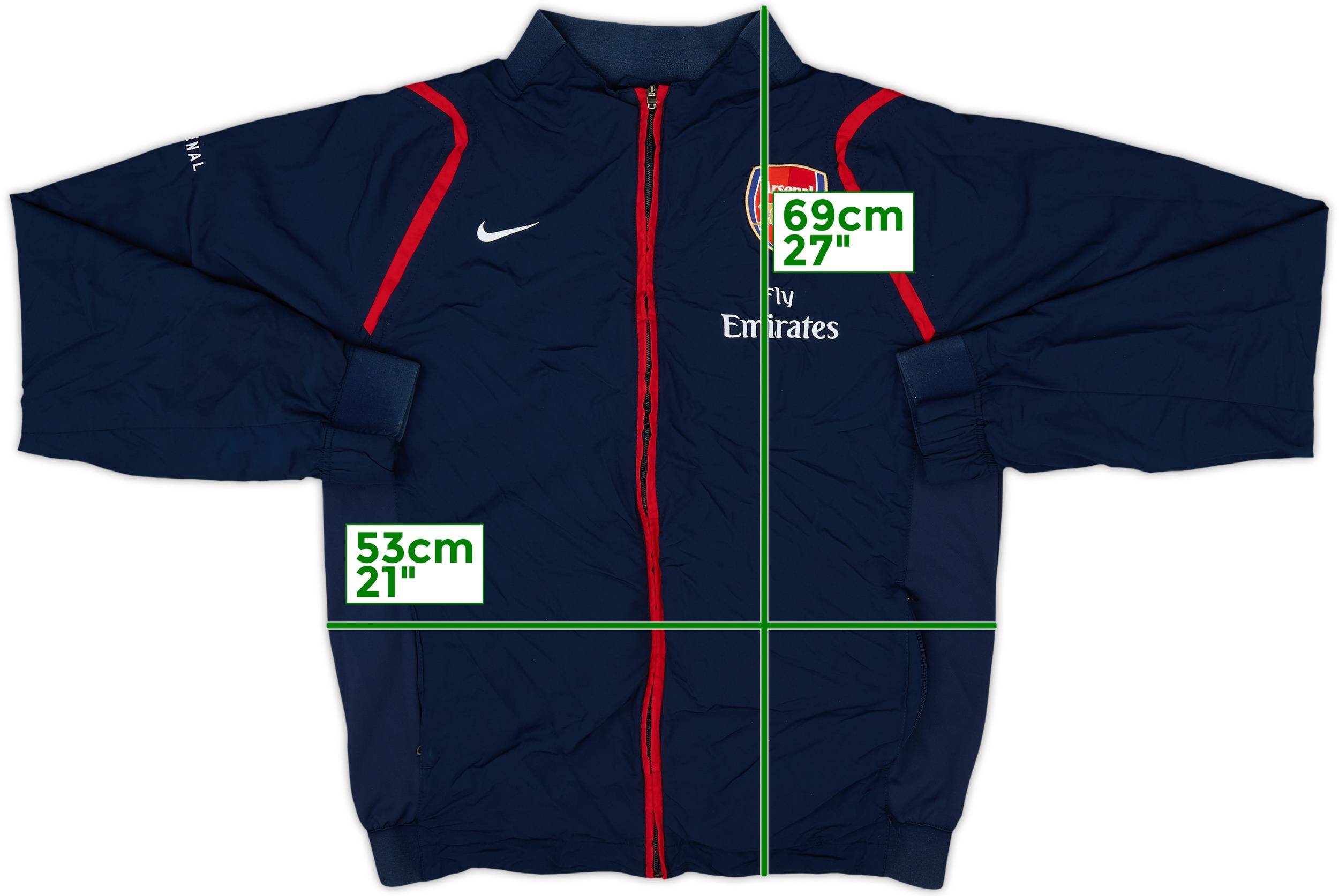 2007-08 Arsenal Nike Track Jacket - 8/10 - (L)