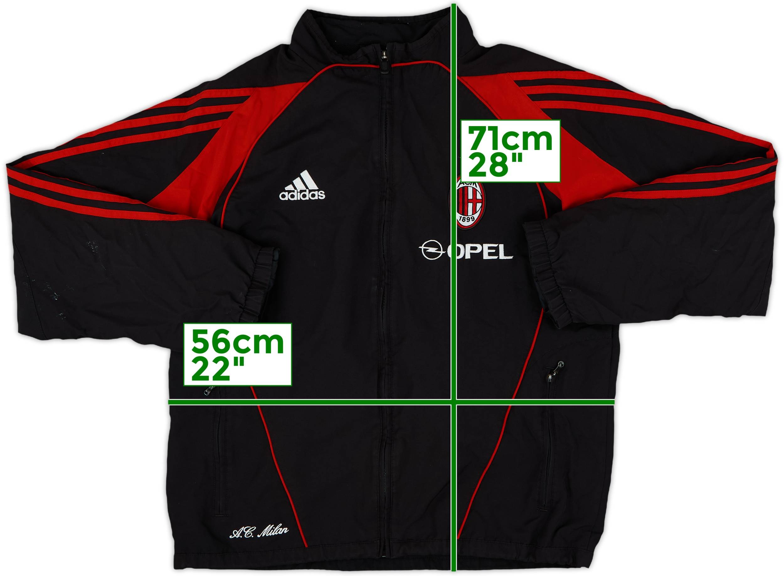 2005-06 AC Milan adidas Track Jacket - 7/10 - (M/L)