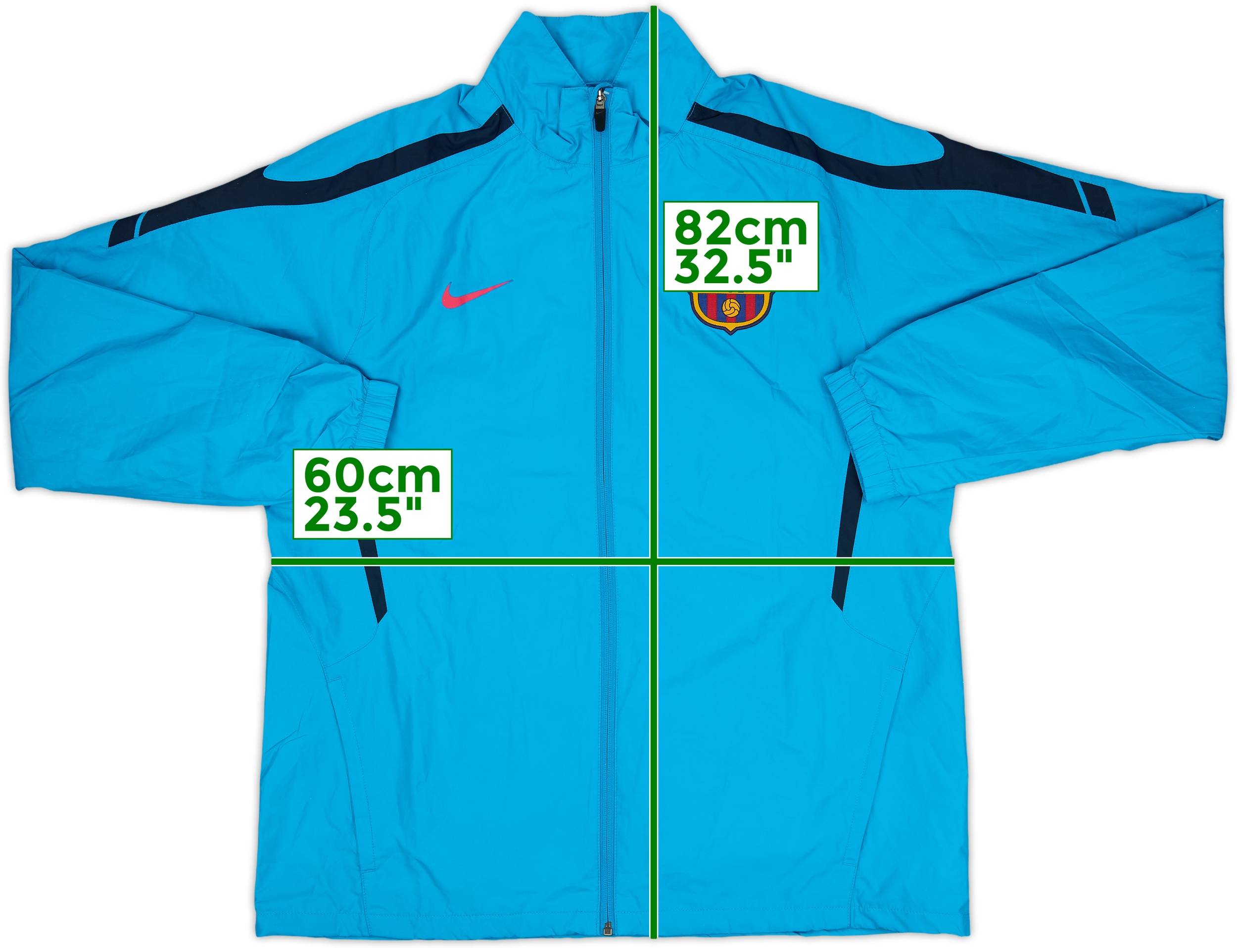 ウェア NIKE FC Barcelona track jacket skyblue L 2010-11 Barcelona Nike Track Jacket - 8/10 - (L)