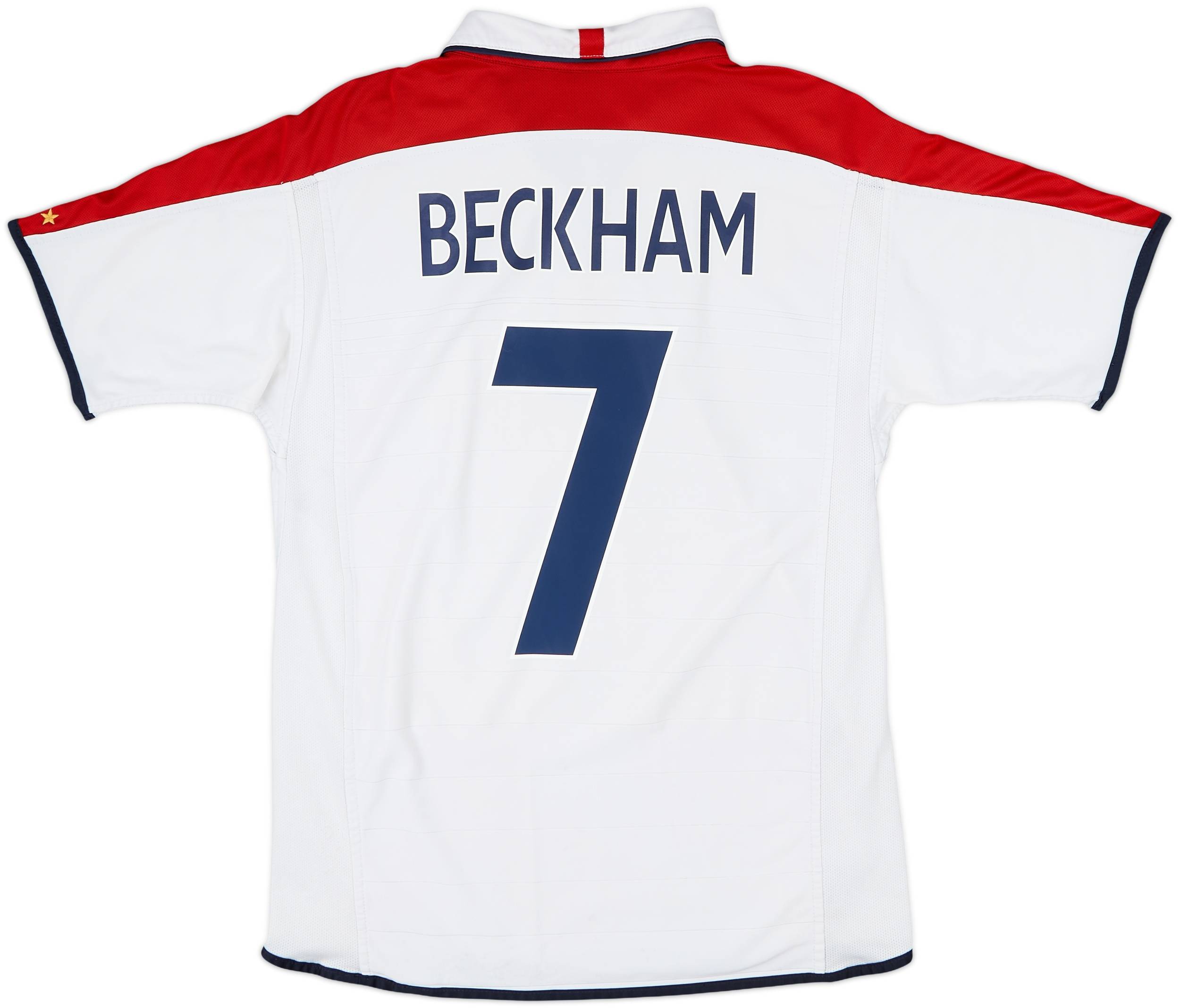 2003-05 England Home Shirt Beckham #7 - 6/10 - (M)