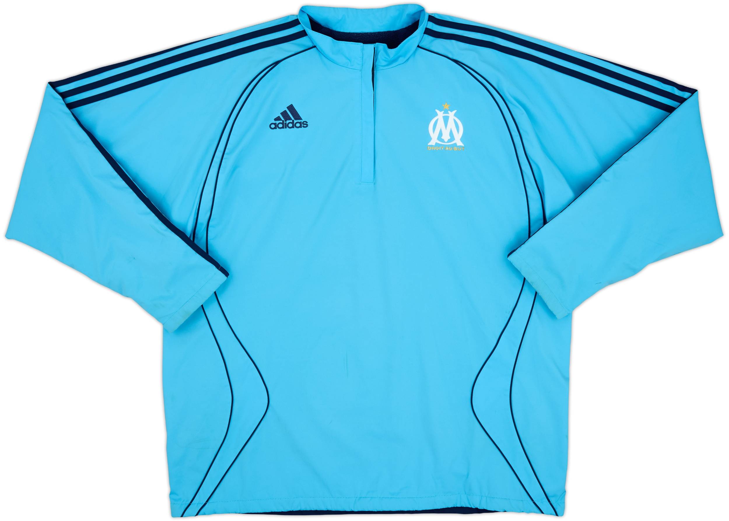 2006-07 Olympique Marseille adidas Reversible 1/4 Zip Drill Top