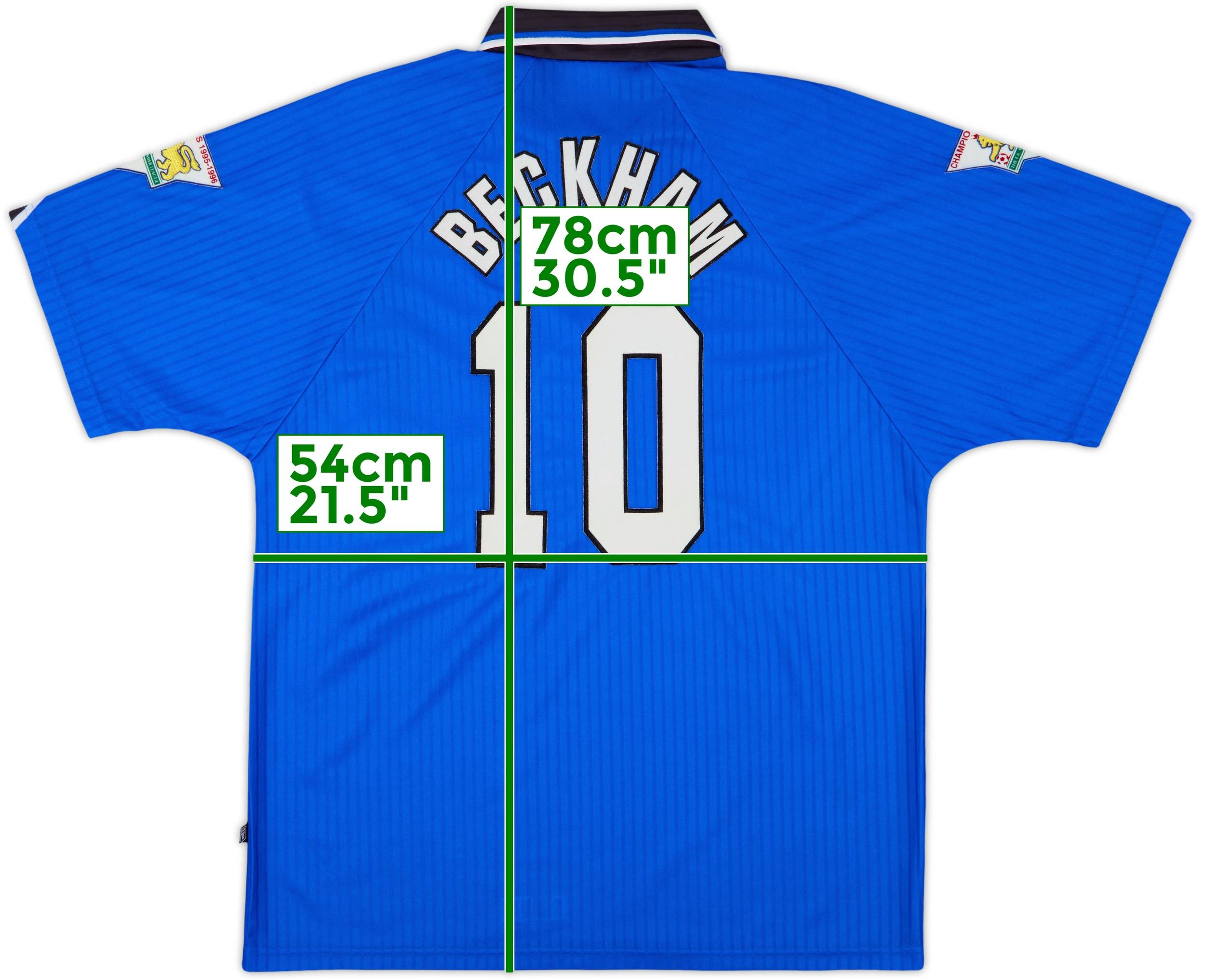 1996-98 Manchester United Third Shirt Beckham #10 - 8/10 - (L)