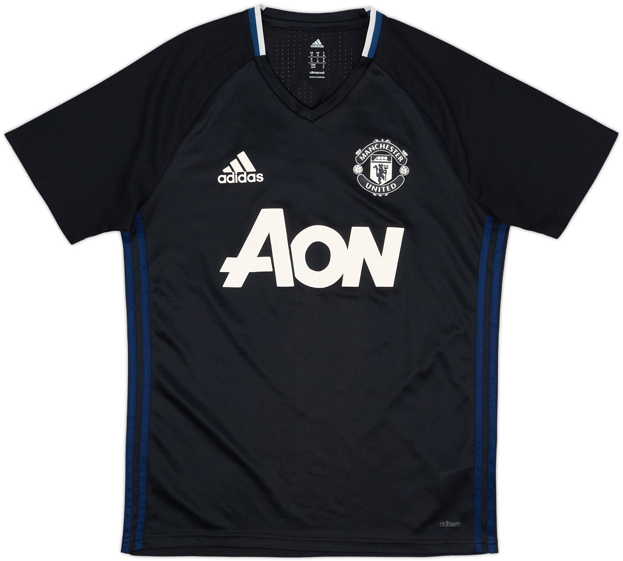 adidas Manchester United Mシャツ 黒 2016-17 Manchester United adidas Training Shirt - 8/10 - (M)