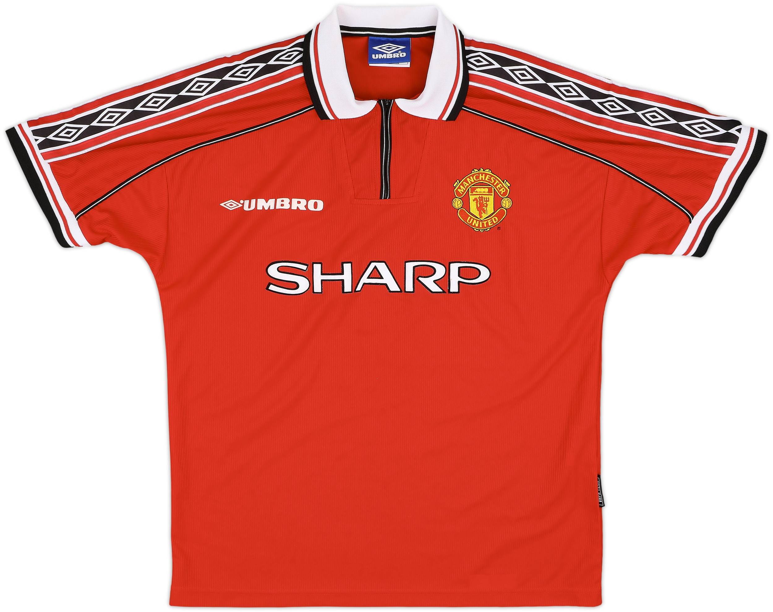 1998-00 Manchester United Home Shirt Beckham #7 - 8/10 - (L)