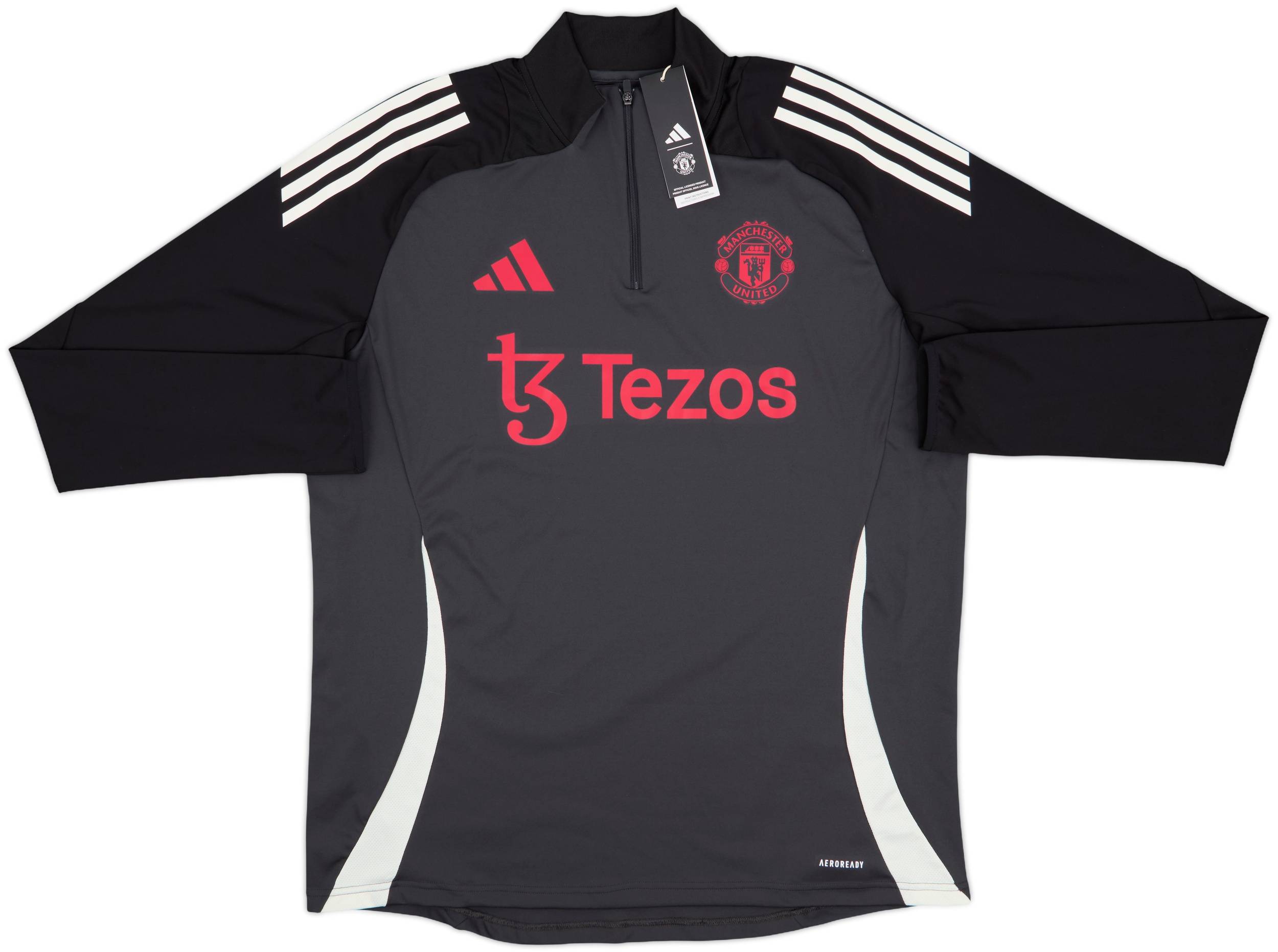 1996-97 Manchester United Umbro 1/2 Zip Drill Top - 9/10 - (XL)