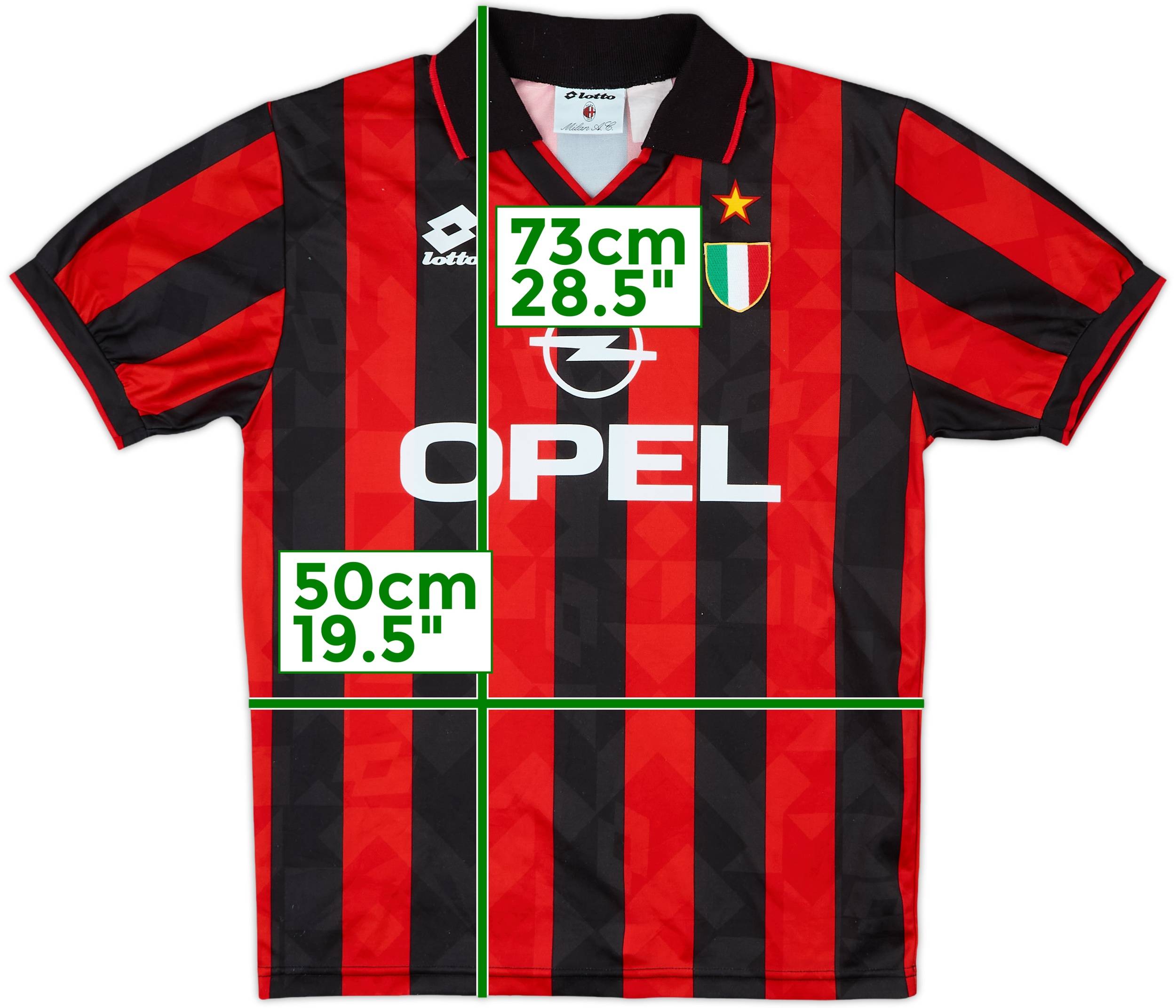 1994-95 AC Milan Home Shirt - 8/10 - (M)