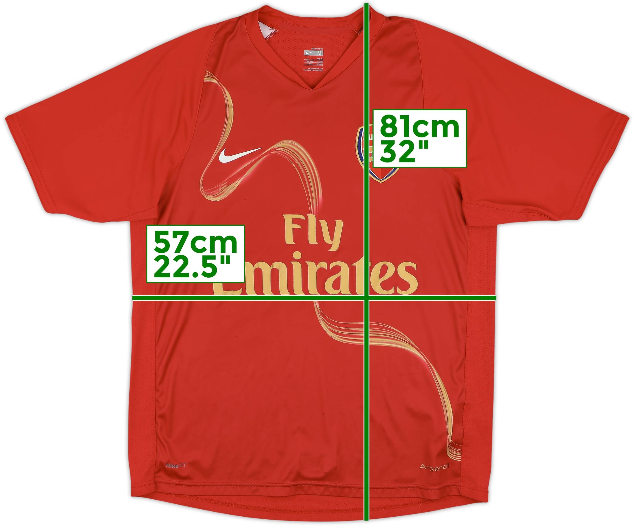 Nike Arsenal 2006 07 2007 Away jersey Men's XL yellow shirt