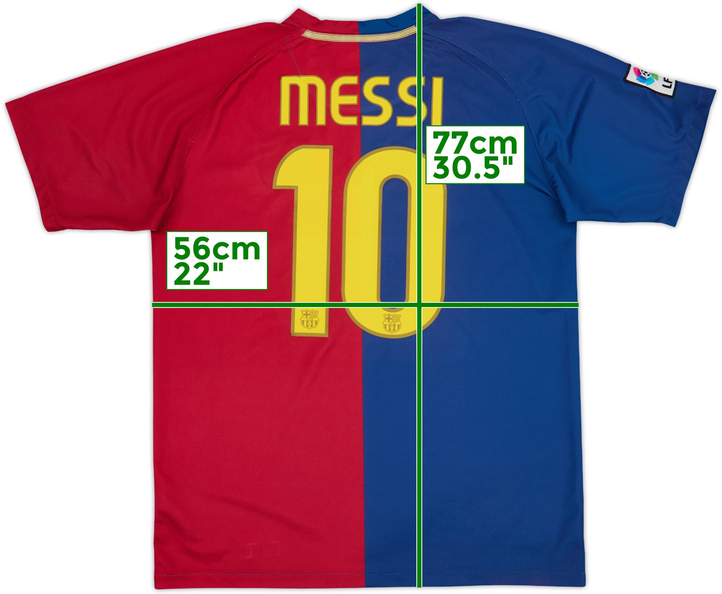 2008-09 Barcelona Home Shirt Messi #10 - 7/10 - (L)