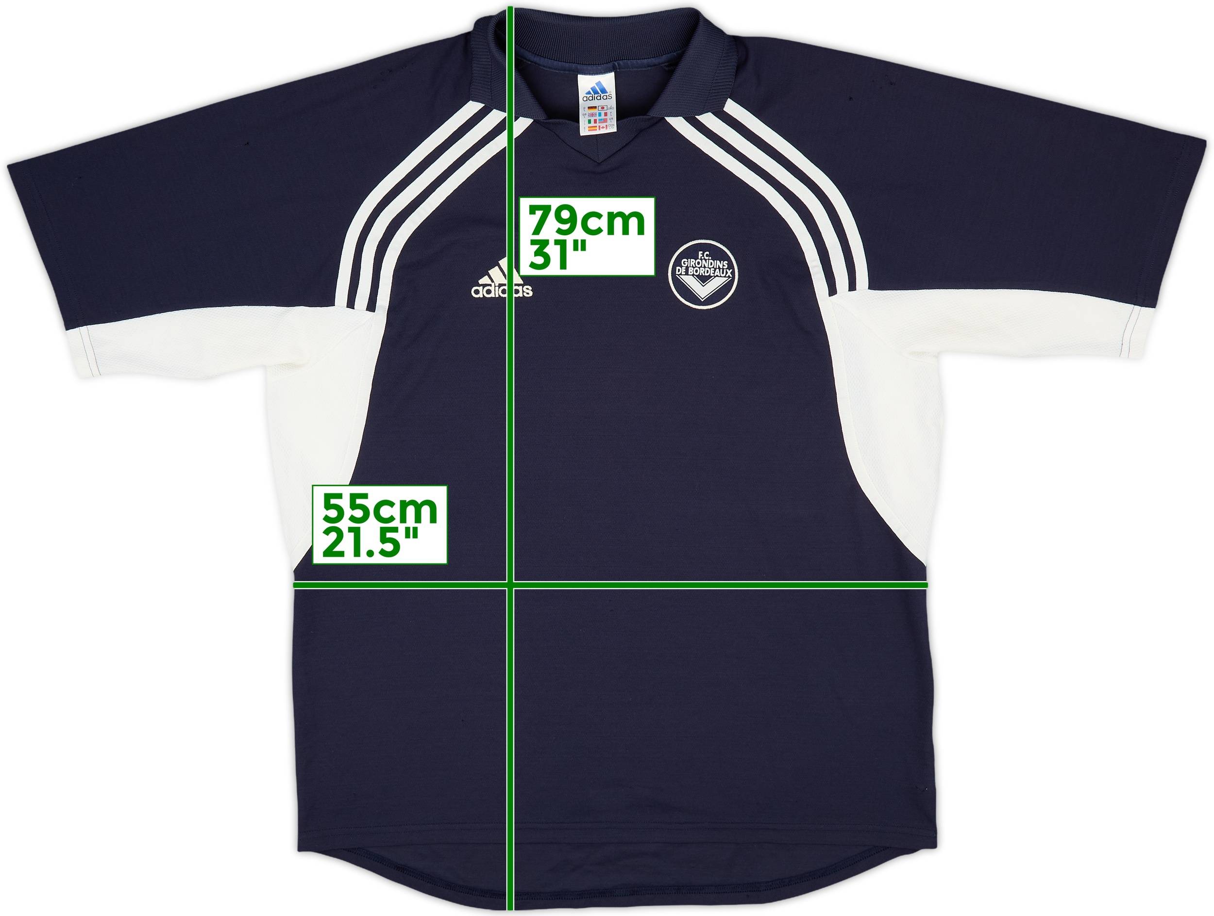 2001-02 Bordeaux adidas Training Shirt - 9/10 - (L)