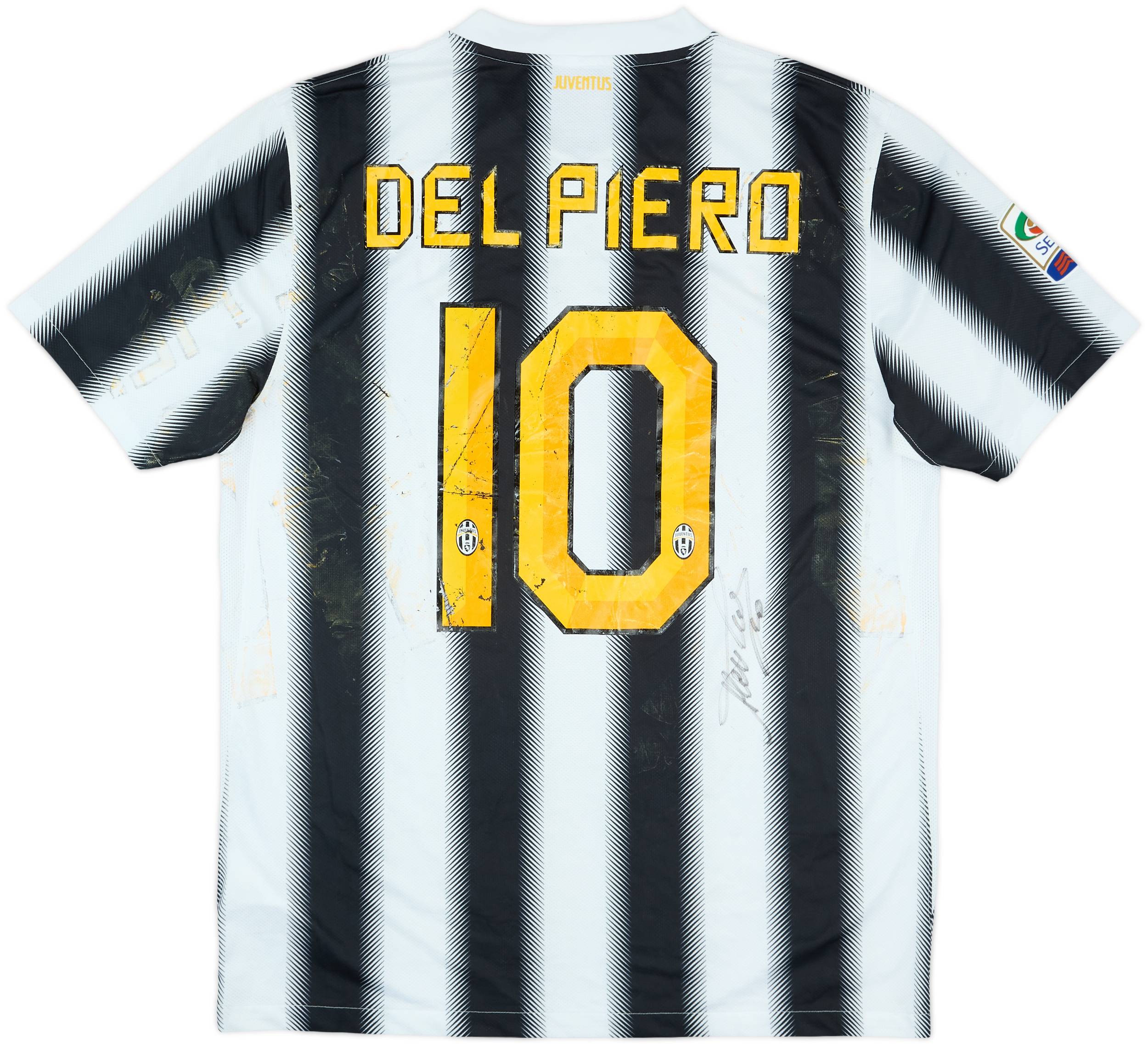 2011-12 Juventus Signed Home Shirt Del Piero #10 - 4/10 - (L)