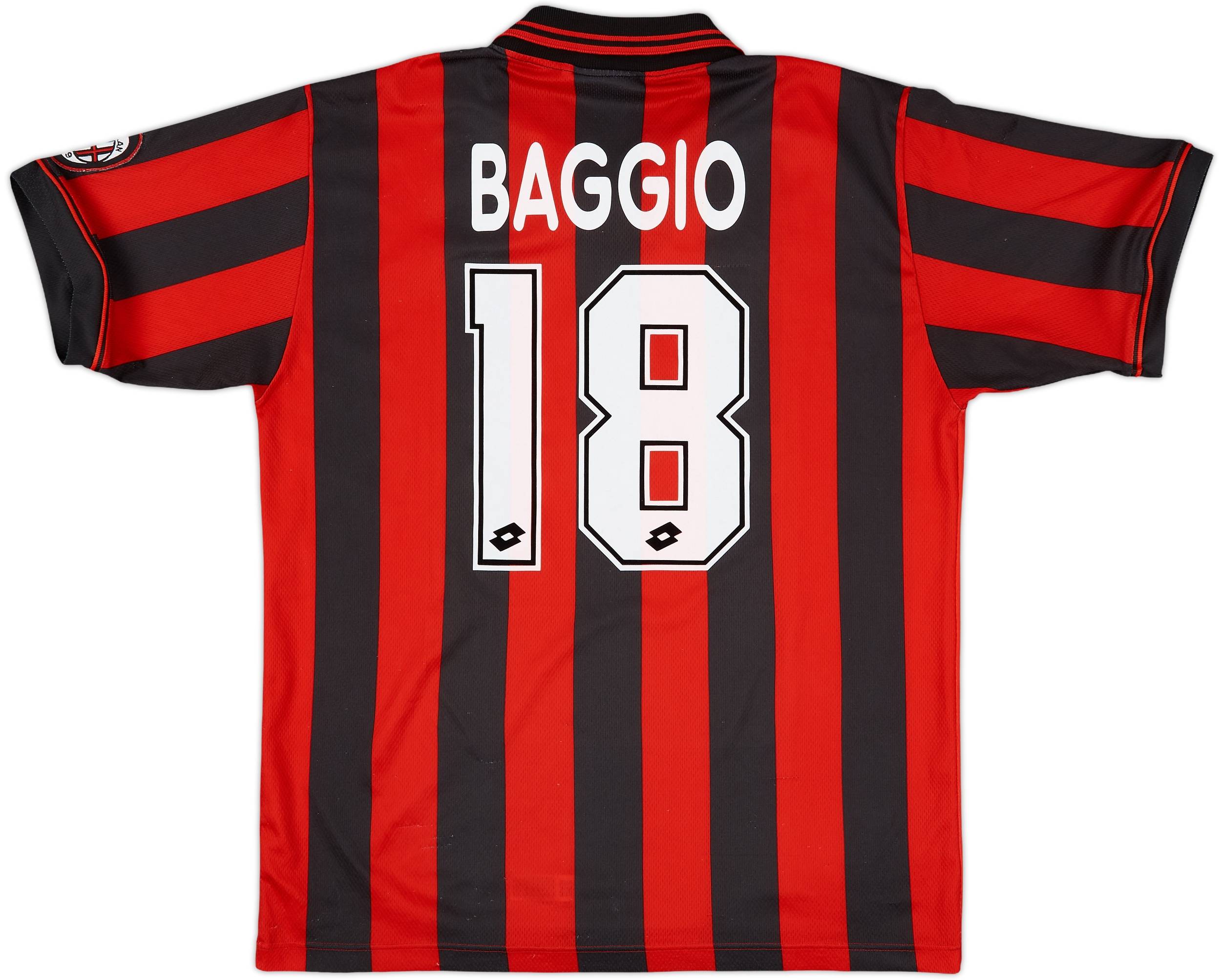 【利益還元祭】開催中！今年最後の大セール Baggio Shirt Home Milan AC 1996-97 #18 (L) - 7/10 - ウェア