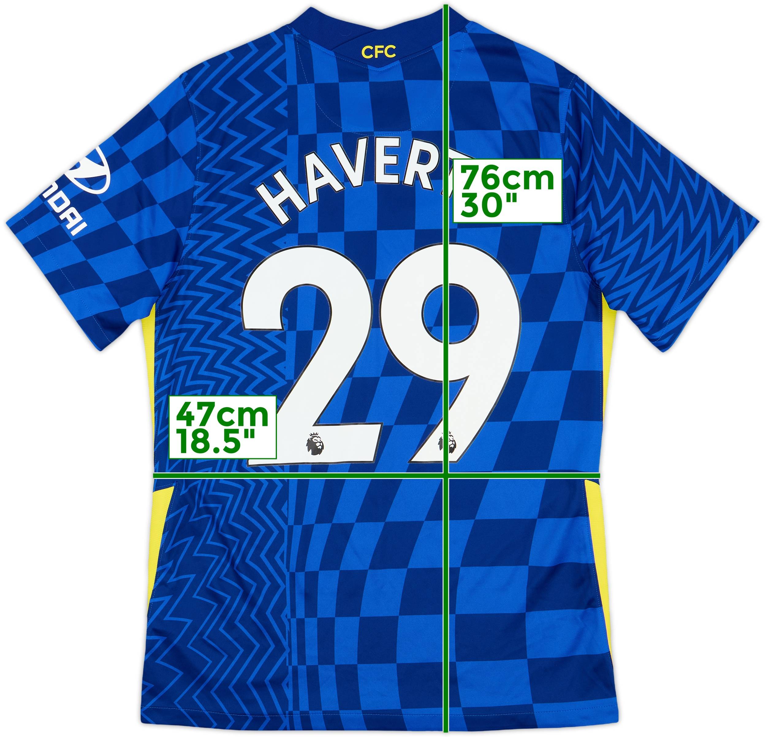 【国内正規品】2021 チェルシー HAVERTZ ユニフォーム 2021-22 Chelsea Home Shirt Havertz #29 - 8/10 - (M)