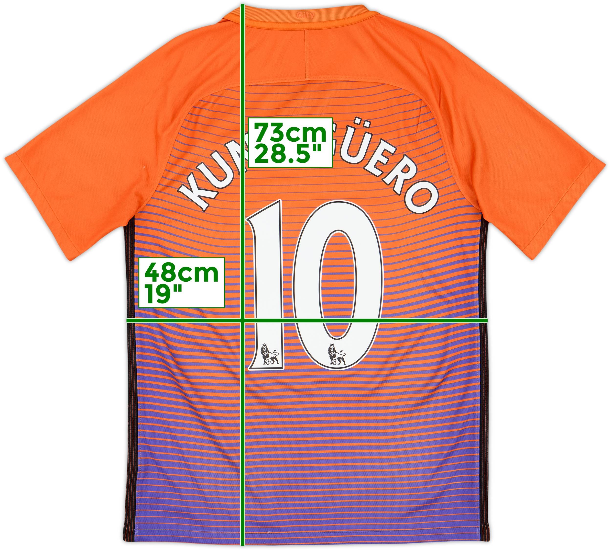 2016-17 Manchester City Third Shirt Kun Aguero #10 - 8/10 - (S)