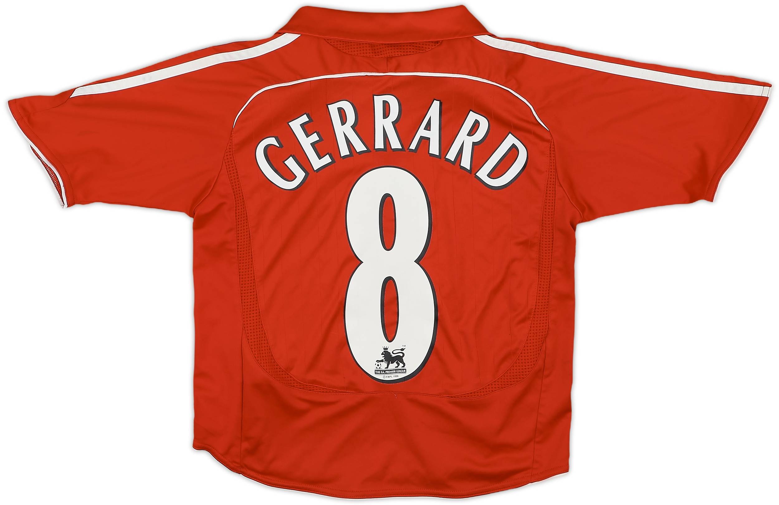2006-08 Liverpool Home Shirt Gerrard #8 - 6/10 - (M.Boys)