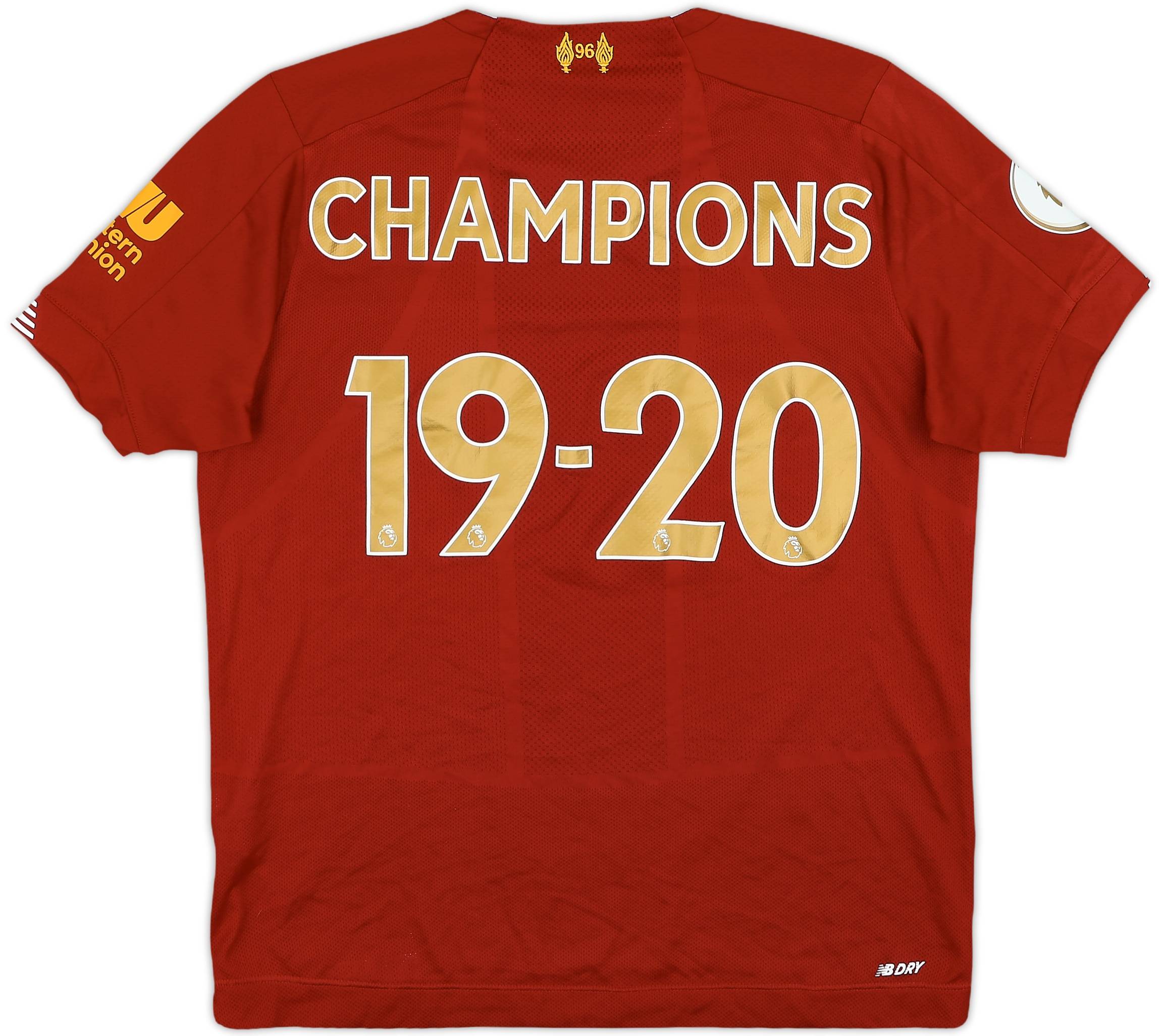 2019-20 Liverpool Home Shirt Champions #19-20 - 8/10 - (L.Boys)