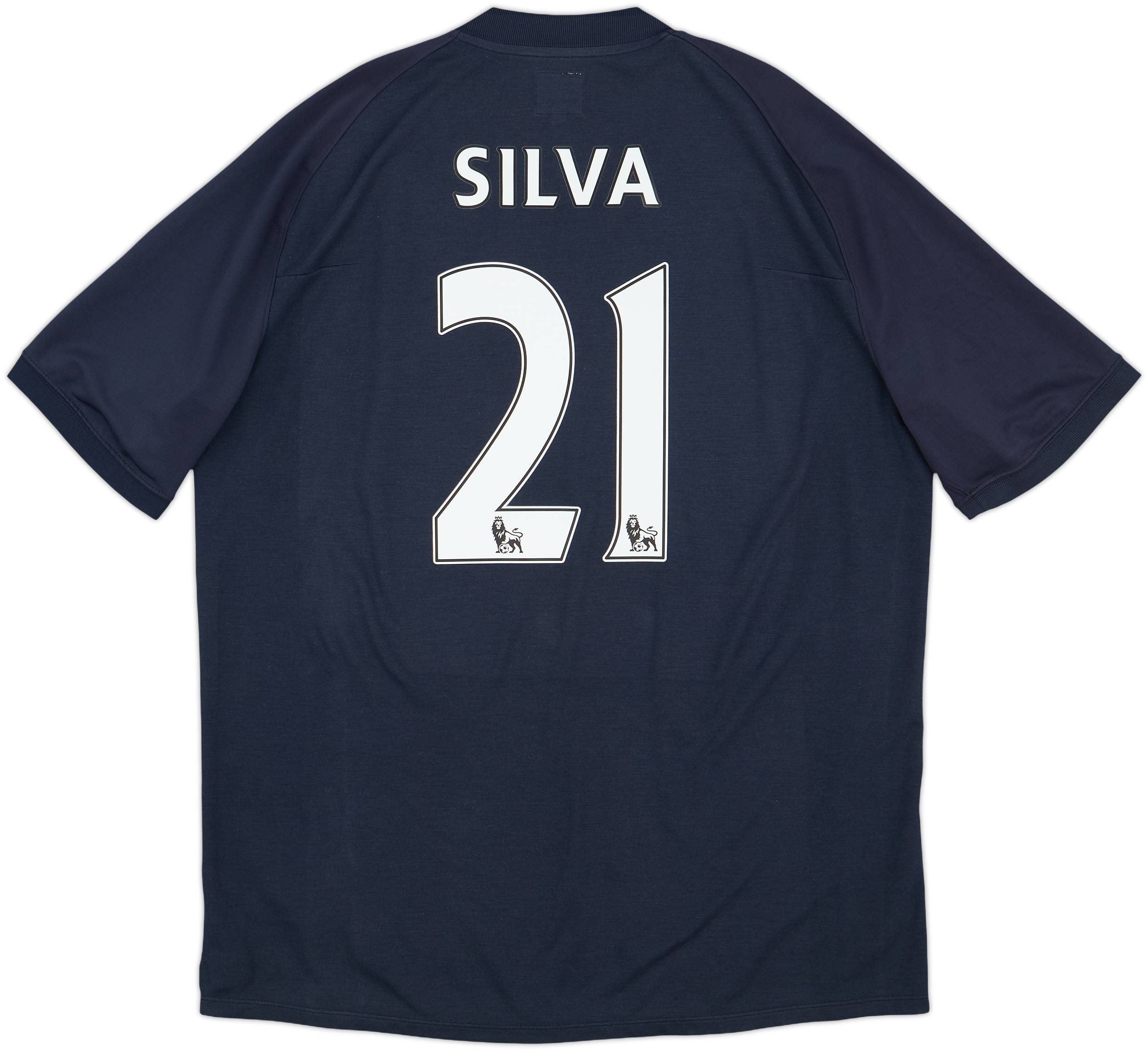 2010-12 Manchester City Away Shirt Silva #21 - 8/10 - (XL)