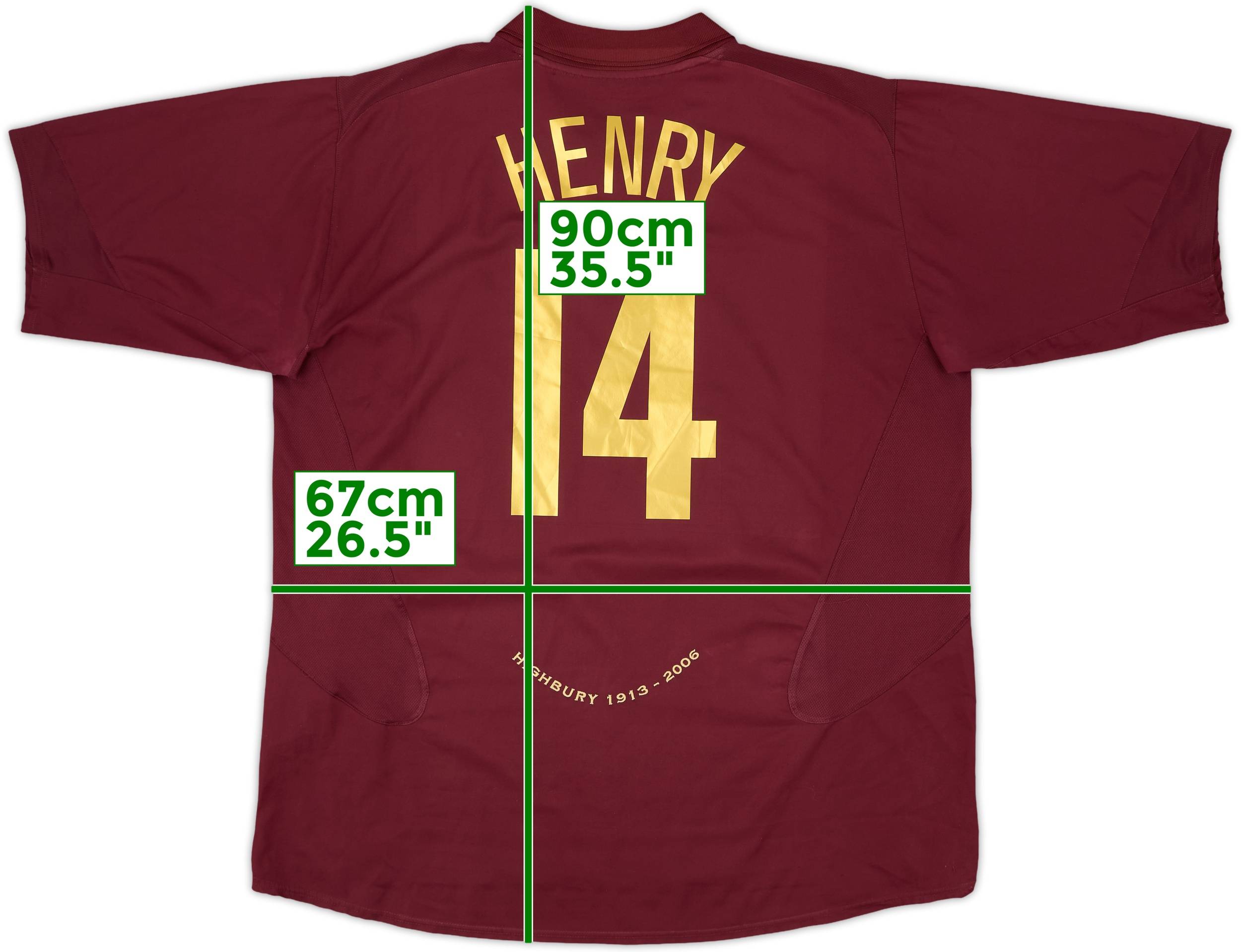 Arsenal 05/06 highbury ユニフォーム 14 Arsenal 05-06 Highbury Home Nike official shirt 14 HENR